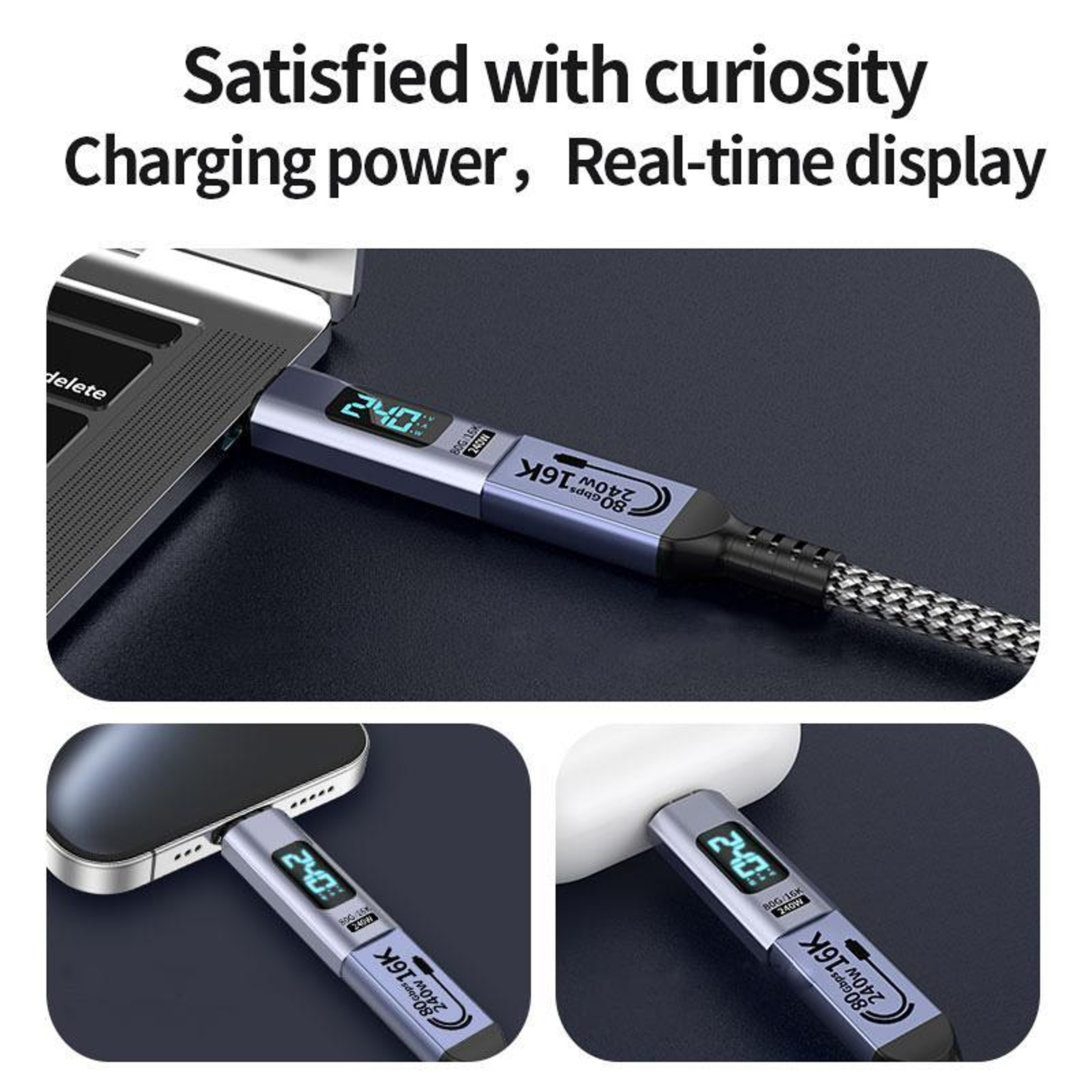 Magnetic USB C Adapter 240W Display Quick Connect Extender – view 7