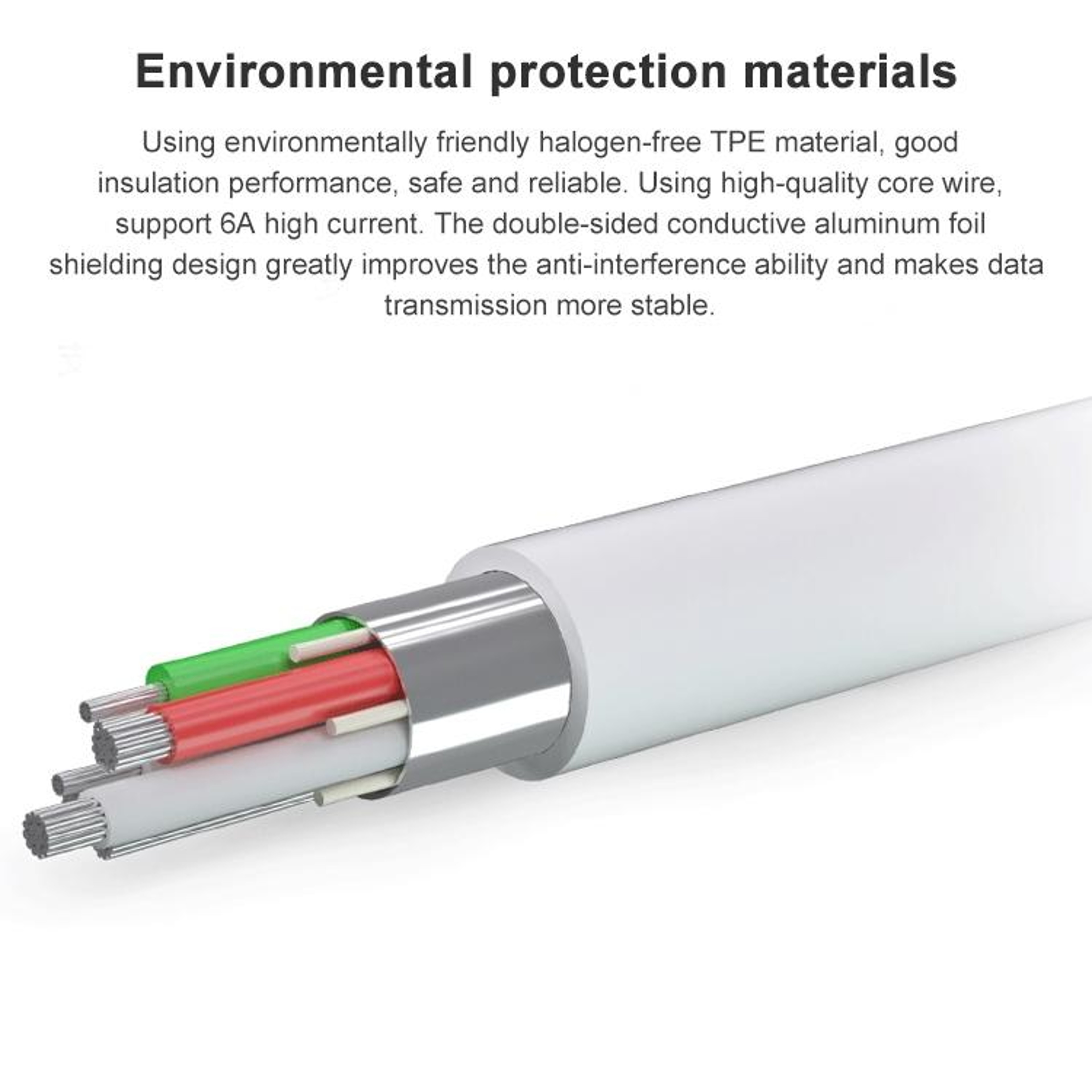 Fast Charging USB To Type C Cable Durable Data Sync Cord 3
