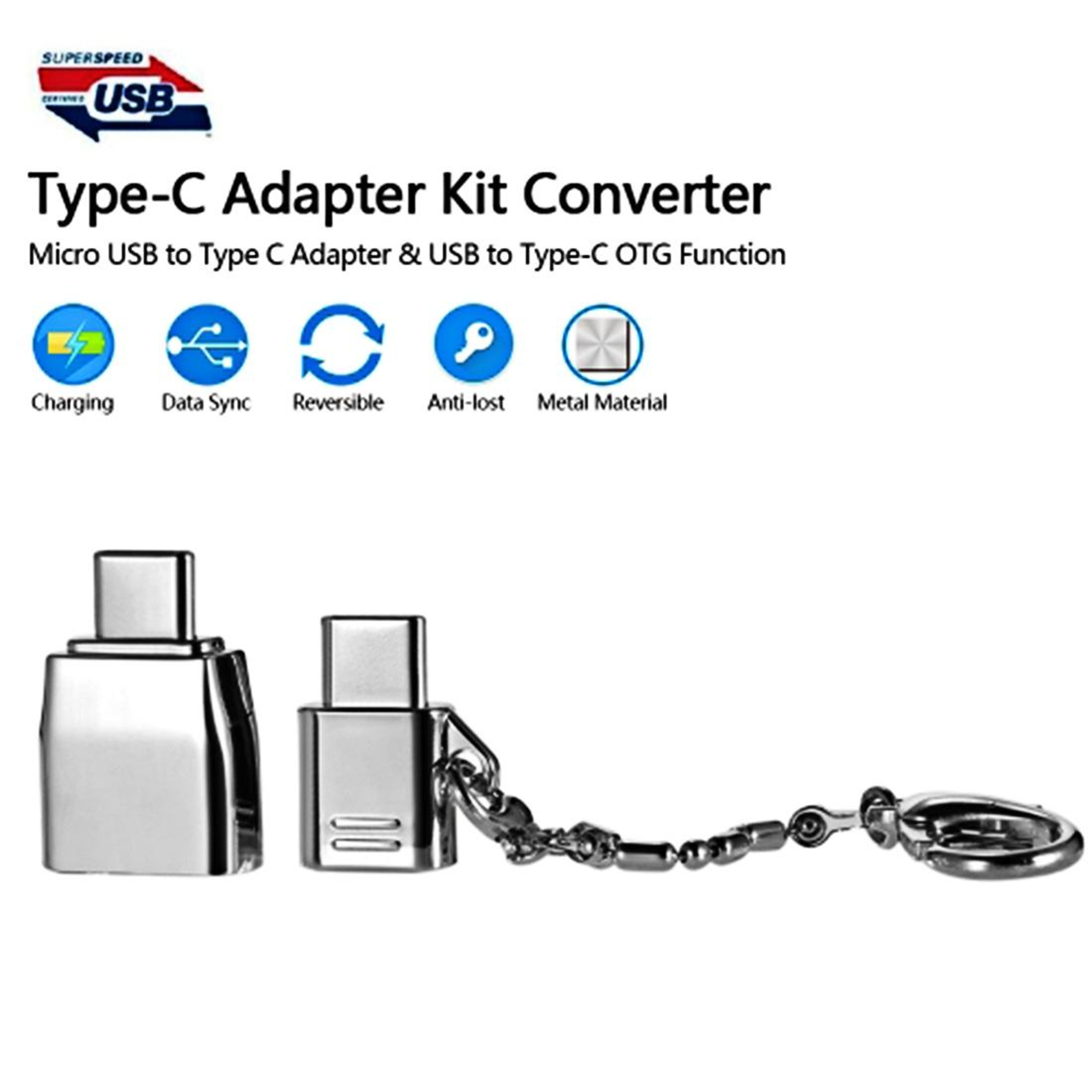 2 In 1 USB C Adapter Converter For Micro USB  USB 20 Devices 3