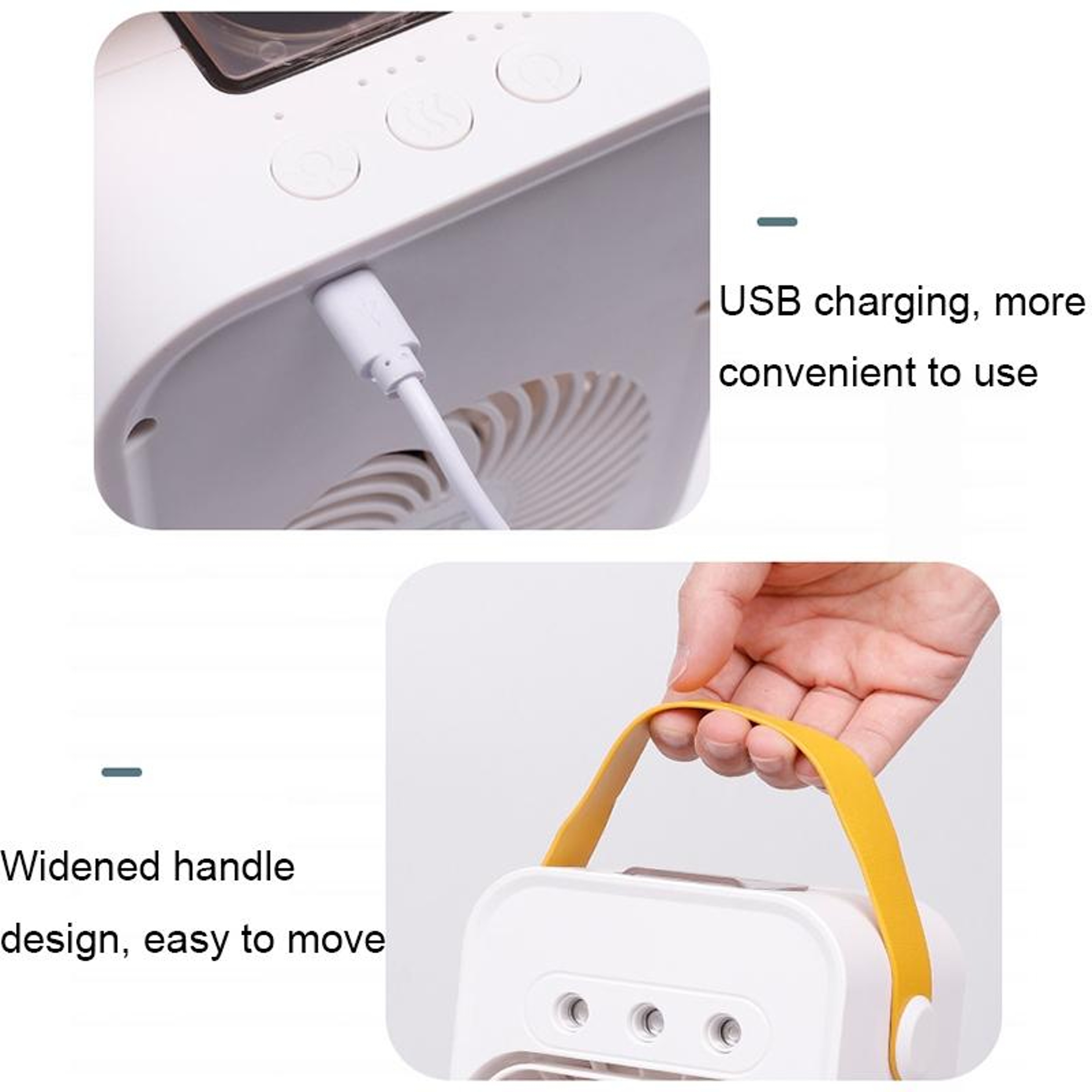 Mini Desktop Air Conditioner Fan p Air Conditioner Fan, Portable Air Cooler & USB Air Humidifier Fan for Home and Office – view 10