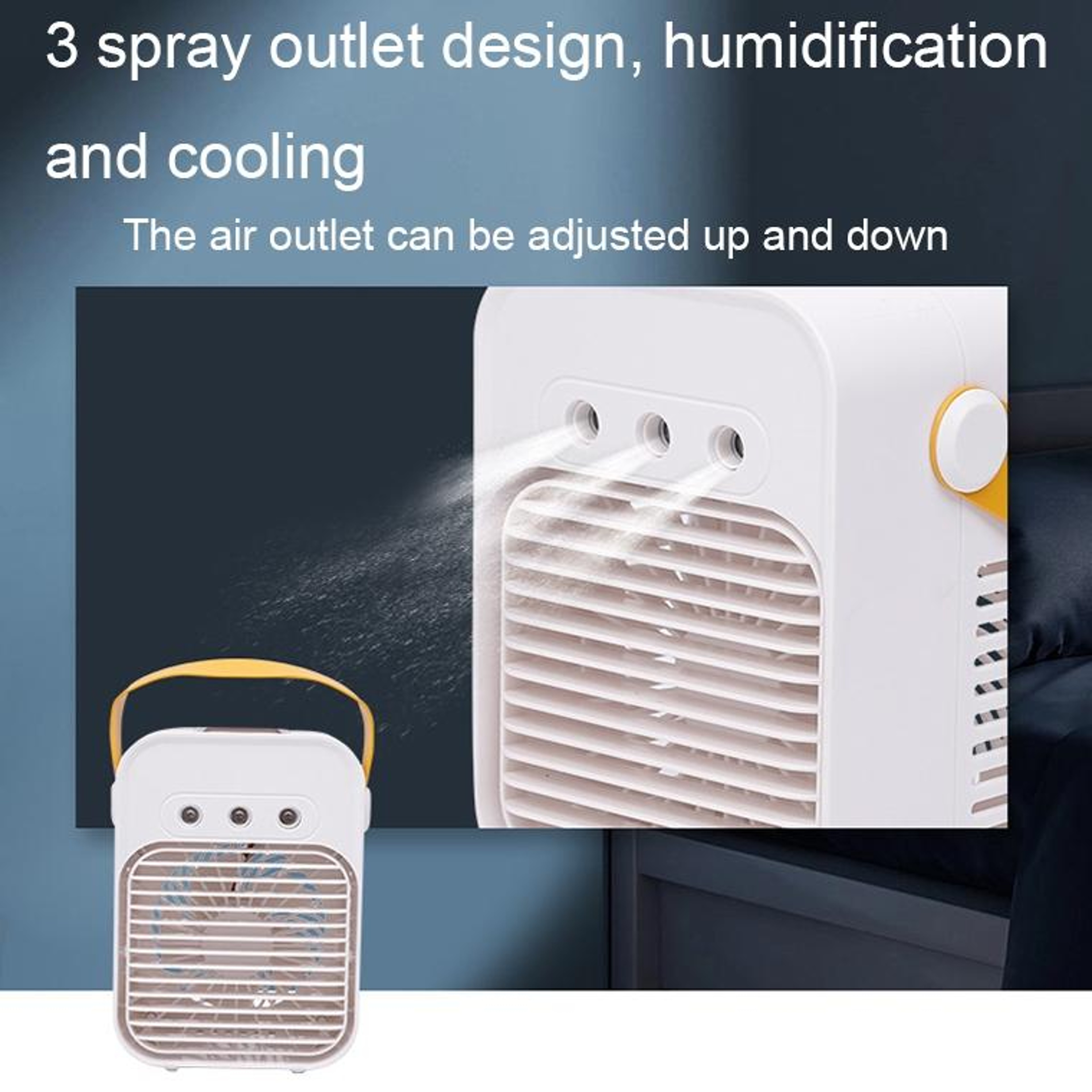 Mini Desktop Air Conditioner Fan p Air Conditioner Fan, Portable Air Cooler & USB Air Humidifier Fan for Home and Office – view 7