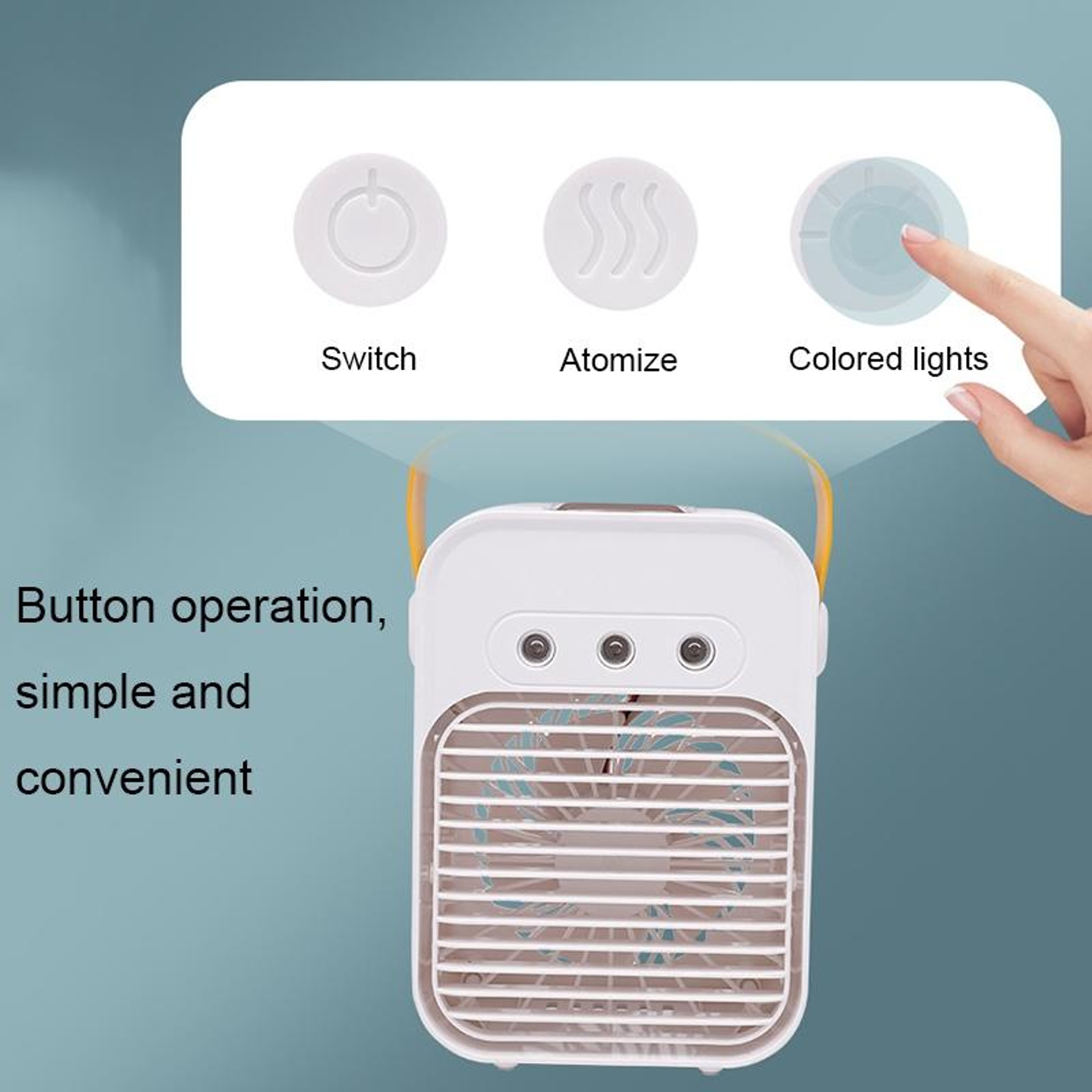 Mini Desktop Air Conditioner Fan p Air Conditioner Fan, Portable Air Cooler & USB Air Humidifier Fan for Home and Office – view 9