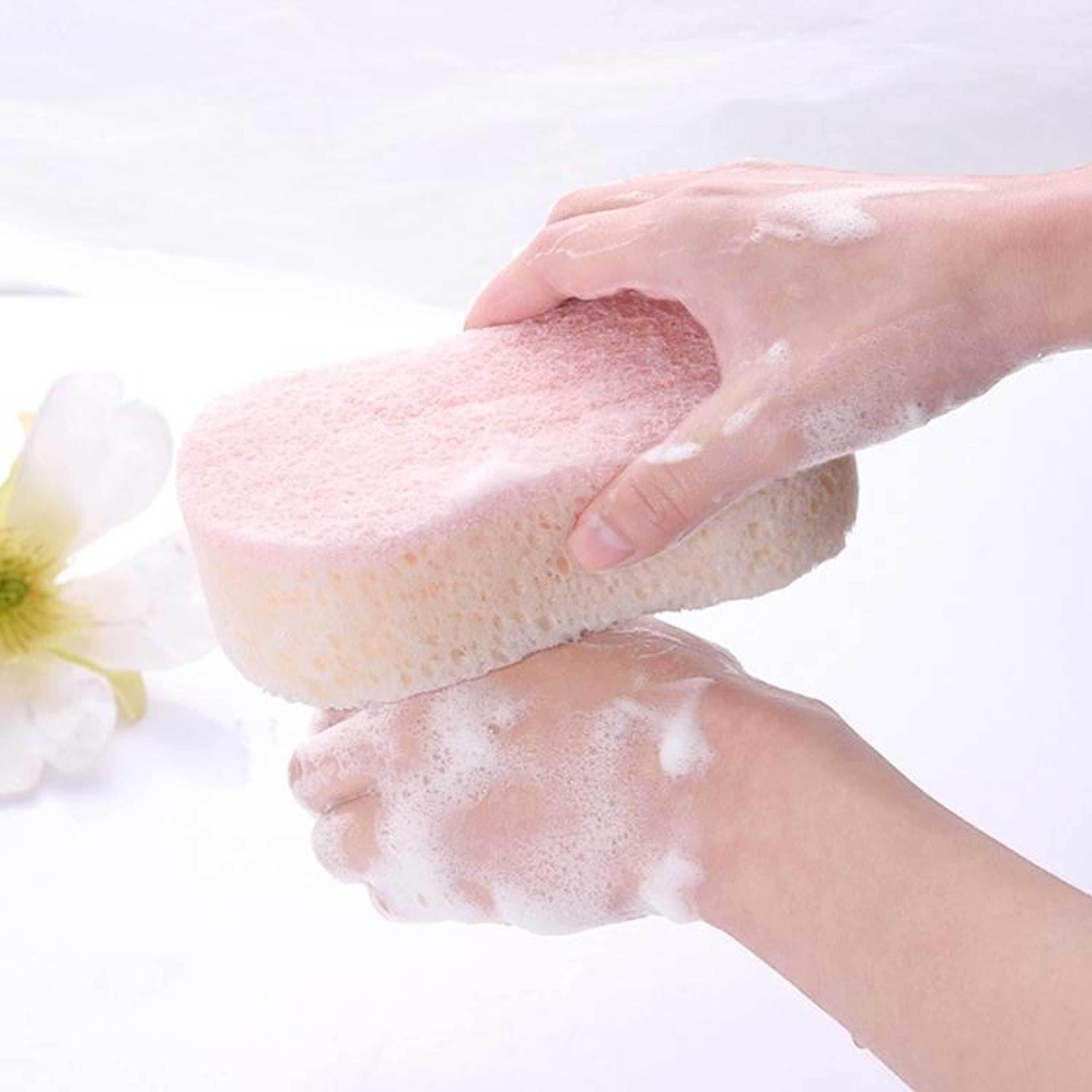 Soft Exfoliating Bath Flower Sponge For Women Shower Body Scrubber 0