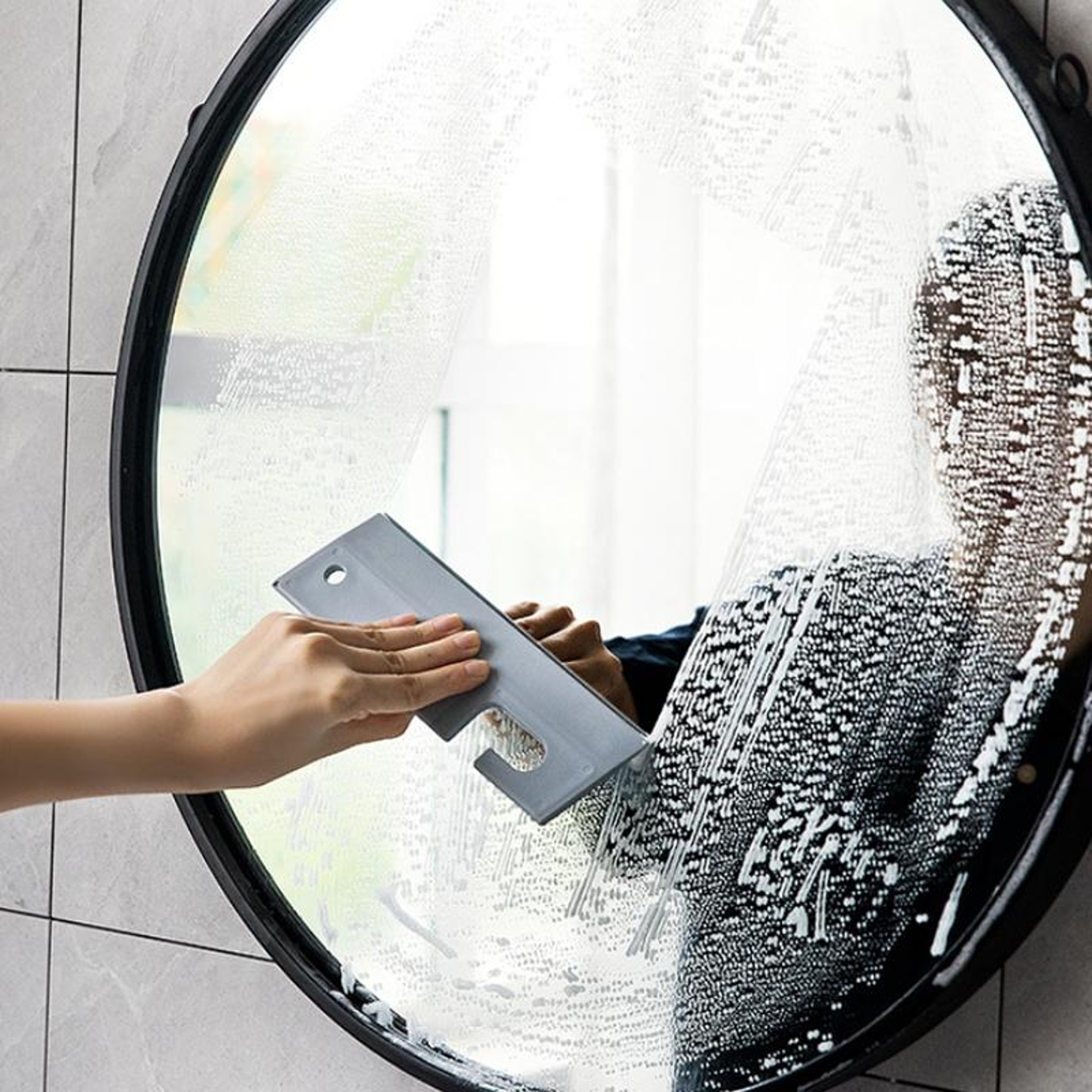 Silicone Bathroom Mirror Wiper Glass Cleaning Tool 6