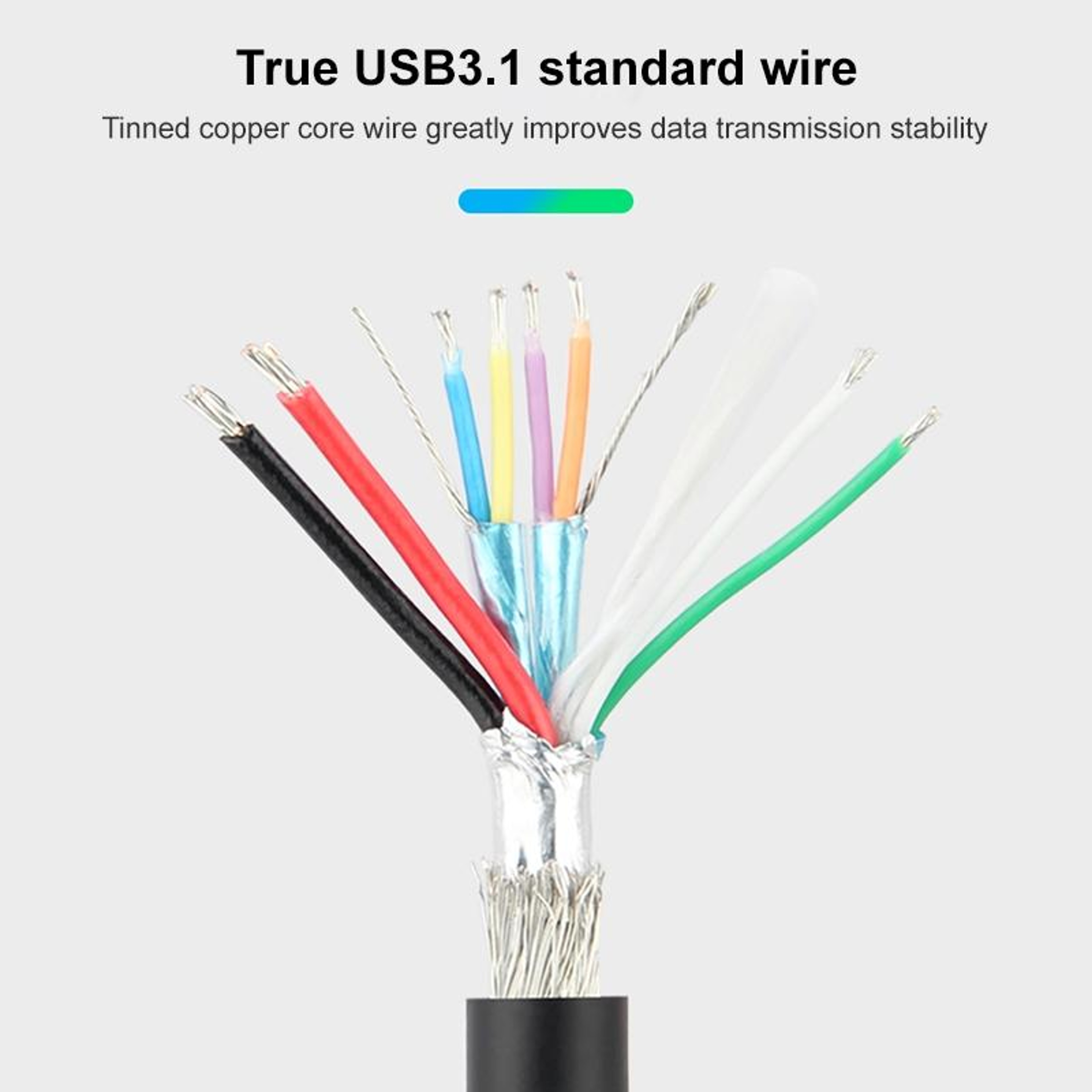 USB C To Micro USB Adapter Cable 20cm Fast Data Sync Converter 2