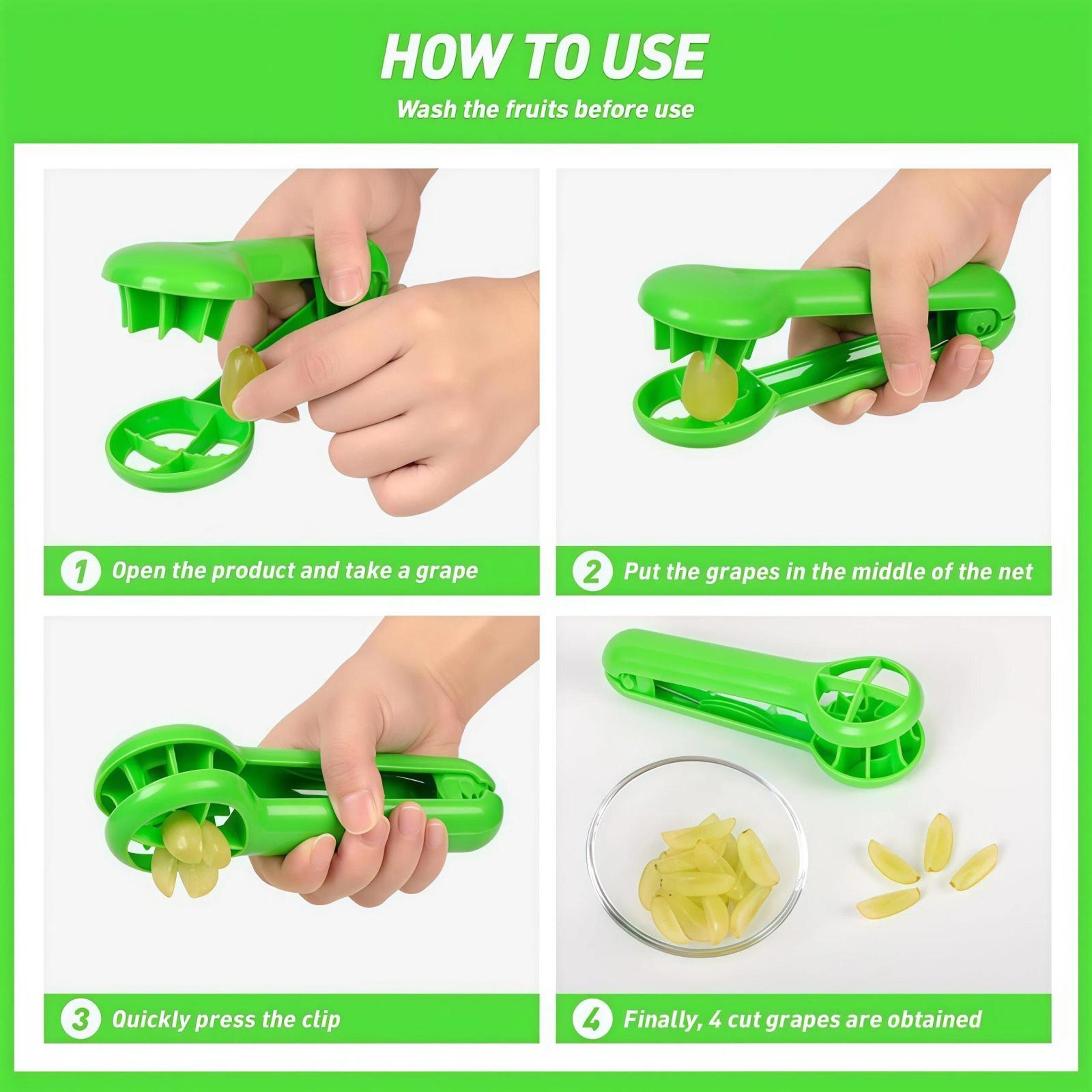 Strawberry Slicer Green Fruit Cutter for Snacks and Desserts – view 6