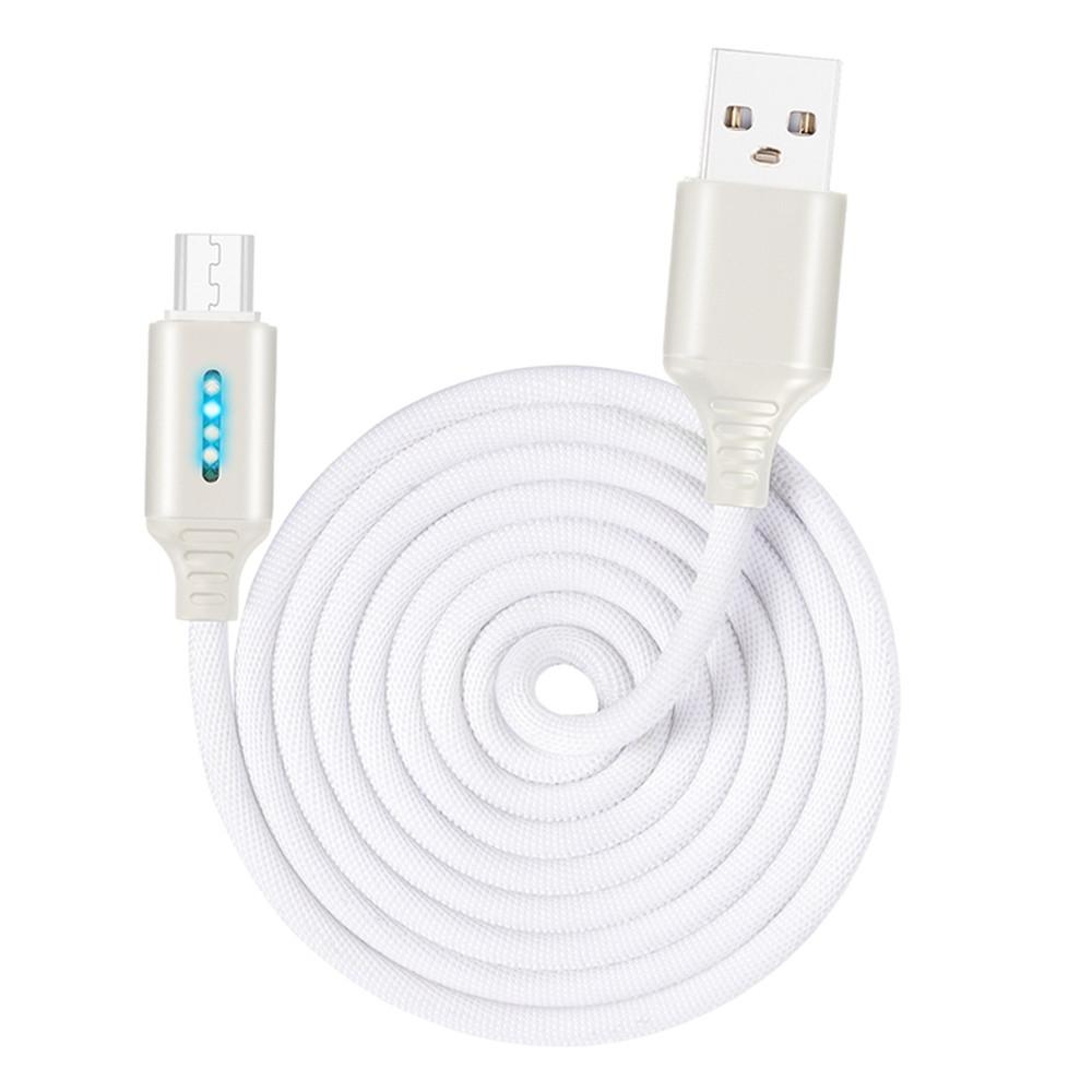 Smart LED Micro USB Charging Cable with Auto Power Off & Zinc Alloy Design – view 1