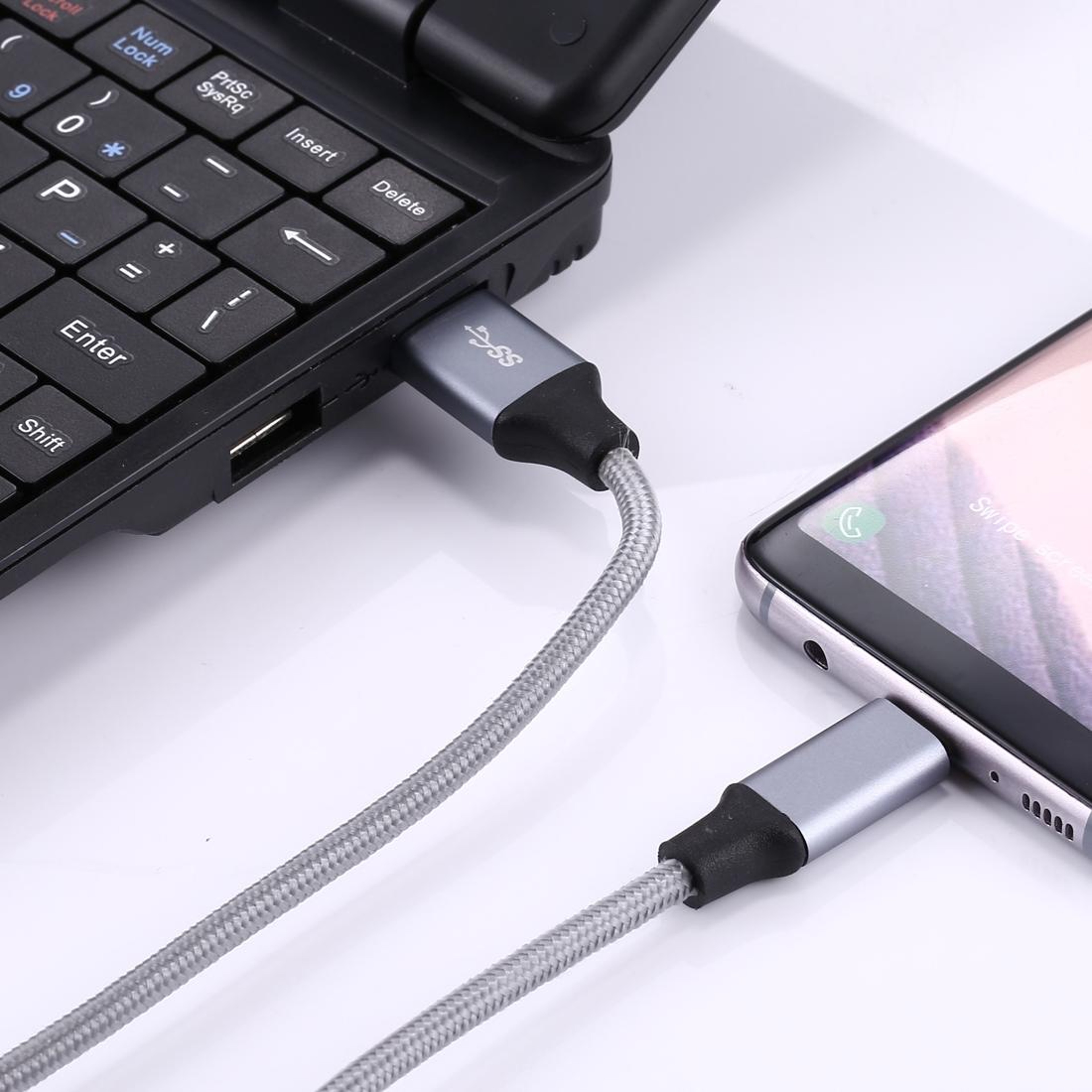 Braided USB C To USB 30 Fast Charging Cable 1m Durable Data Sync Cord 0