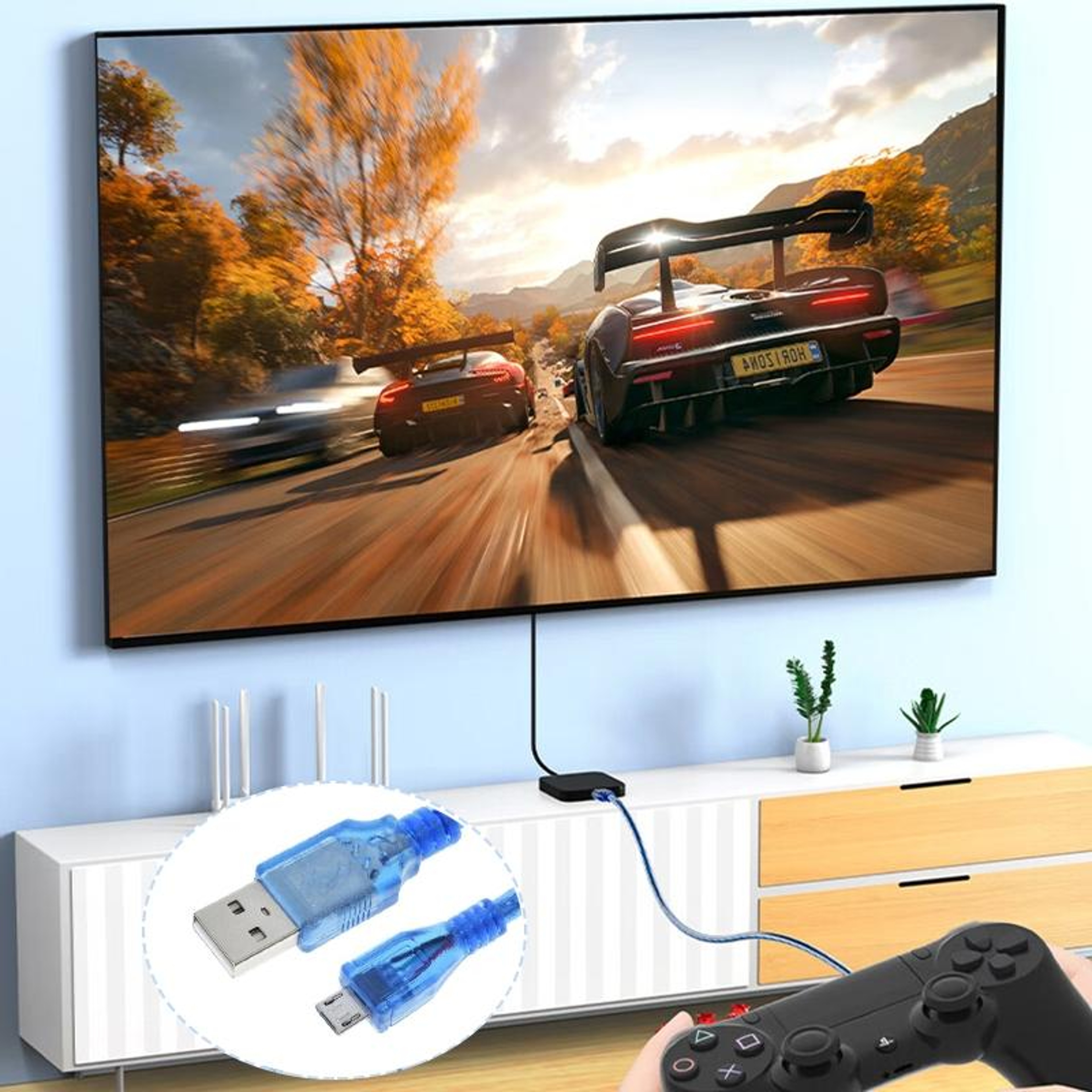 USB 20 To Micro USB Adapter Cable Fast Sync Charging Cord 4