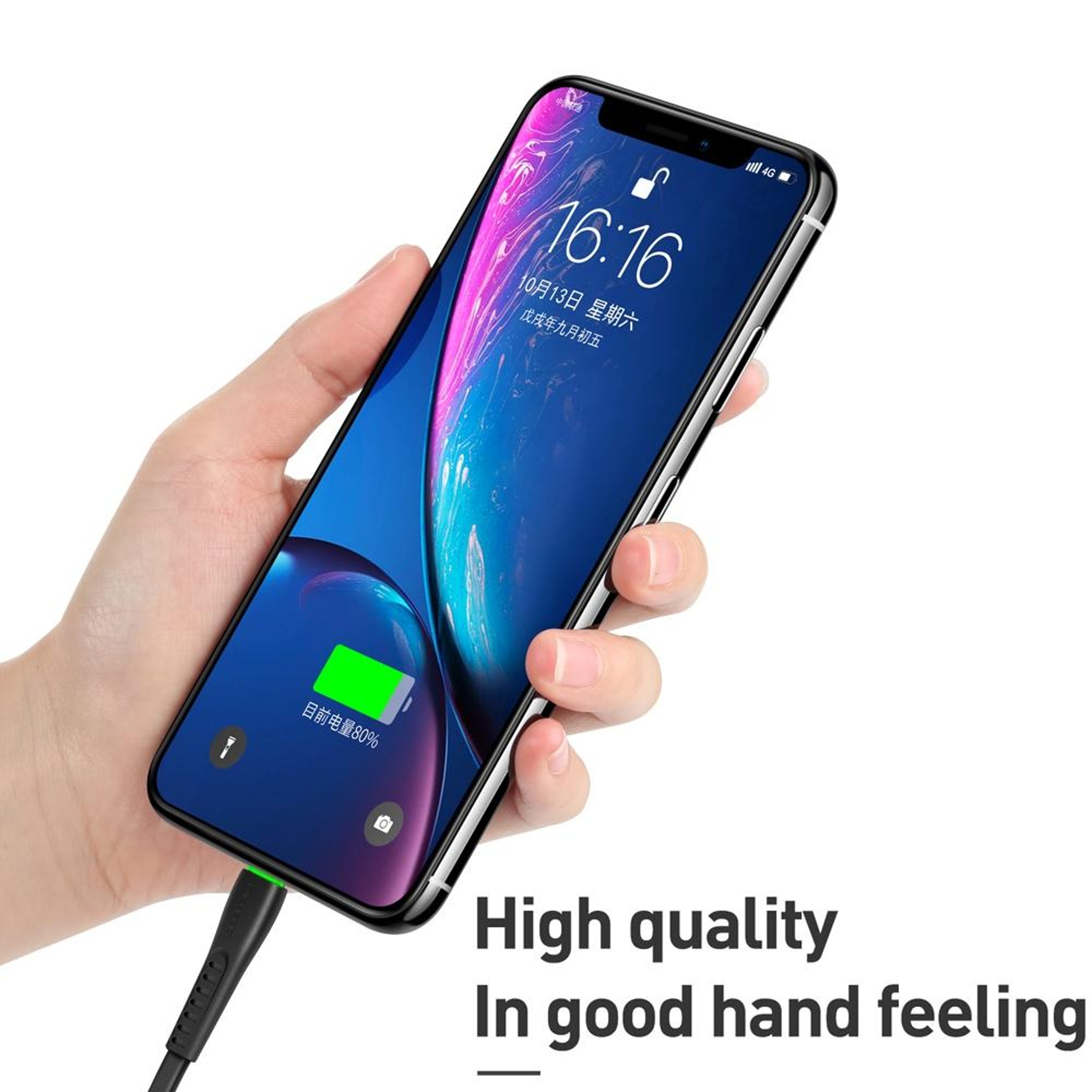LED Type C To USB Fast Charging Cable QC40 Sync Cable 8