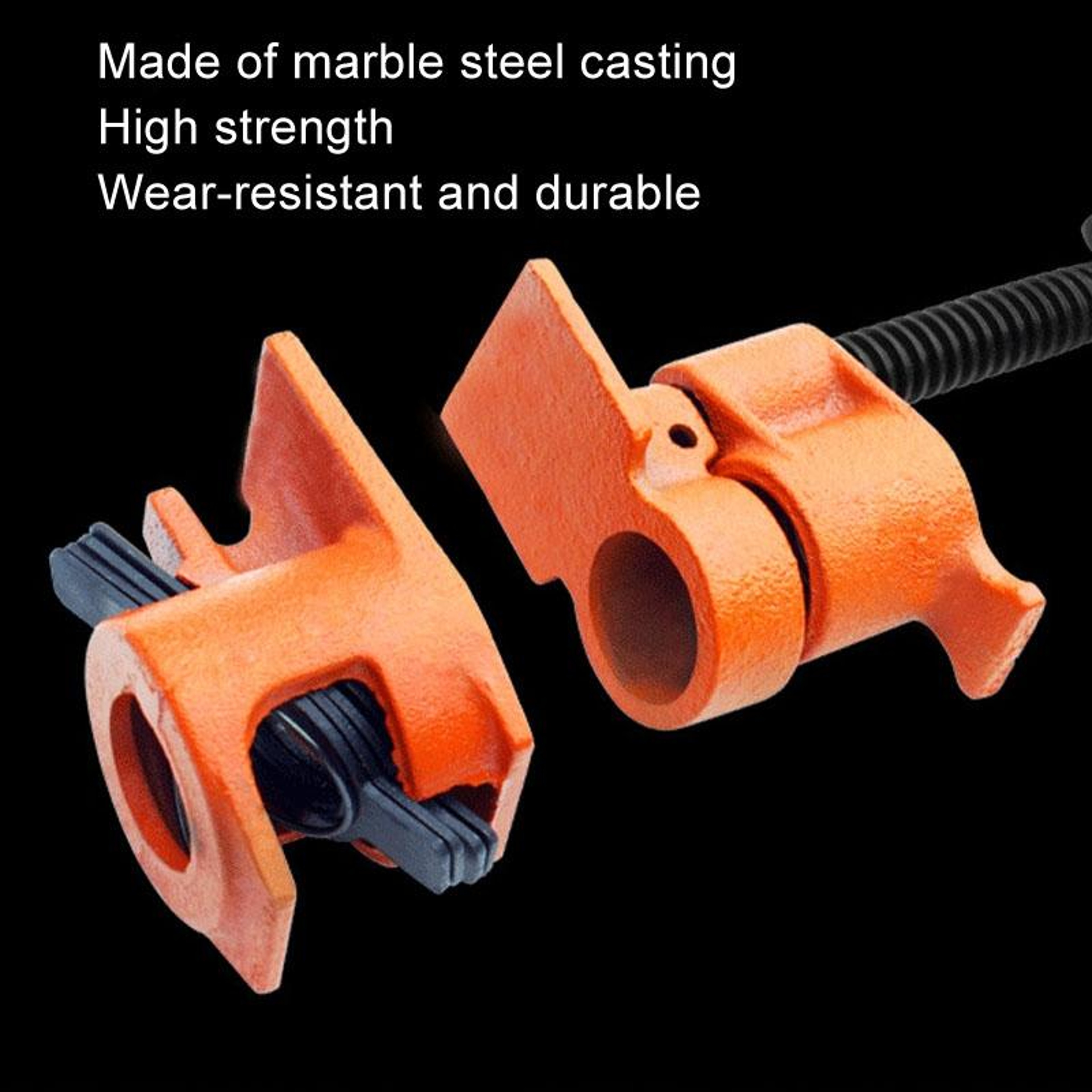 Adjustable pipe clamp woodworking jig for edge gluing and panel assembly – view 5