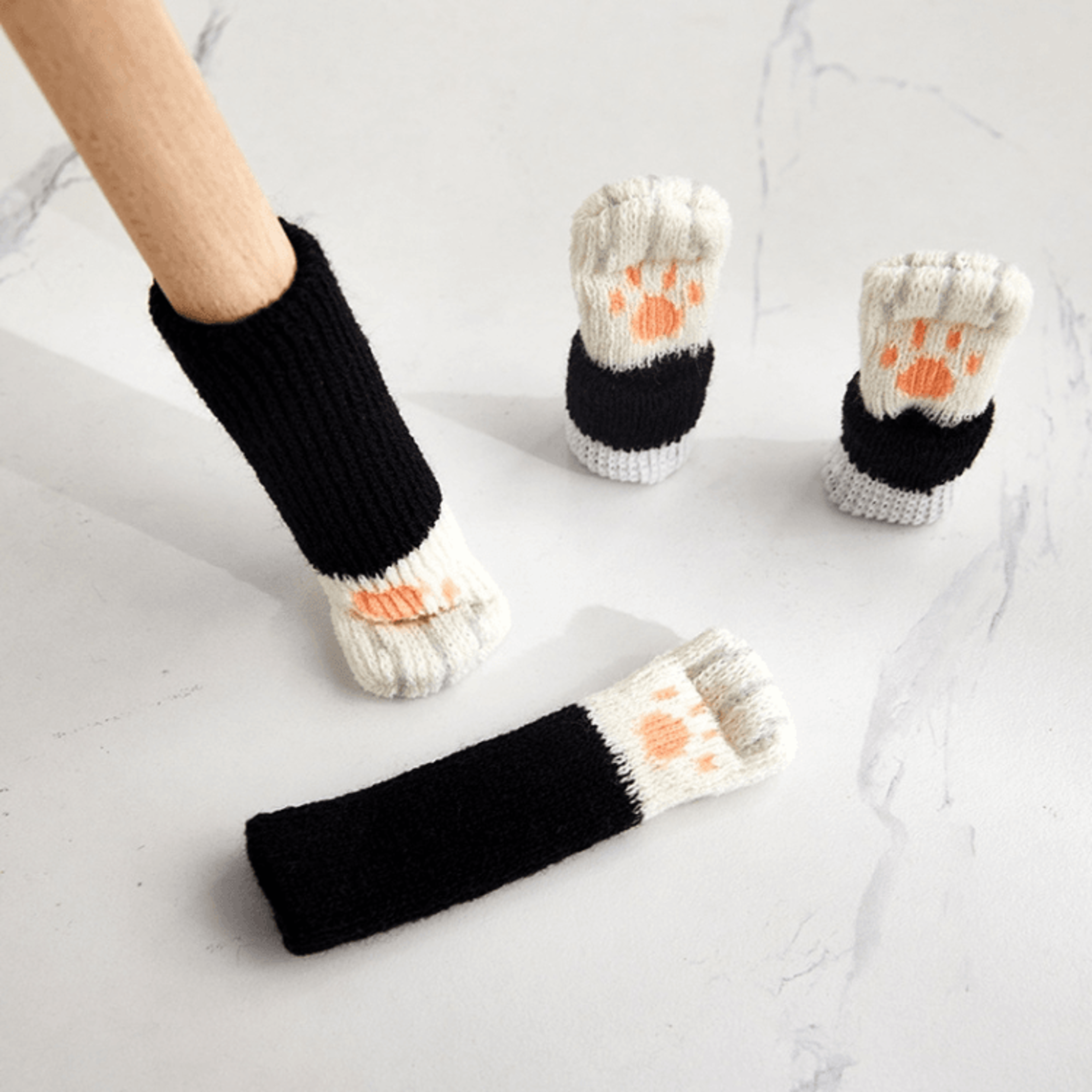 Cat Paw Chair Leg Covers Anti Scratch Furniture Leg Protectors Floor Protection Socks 9