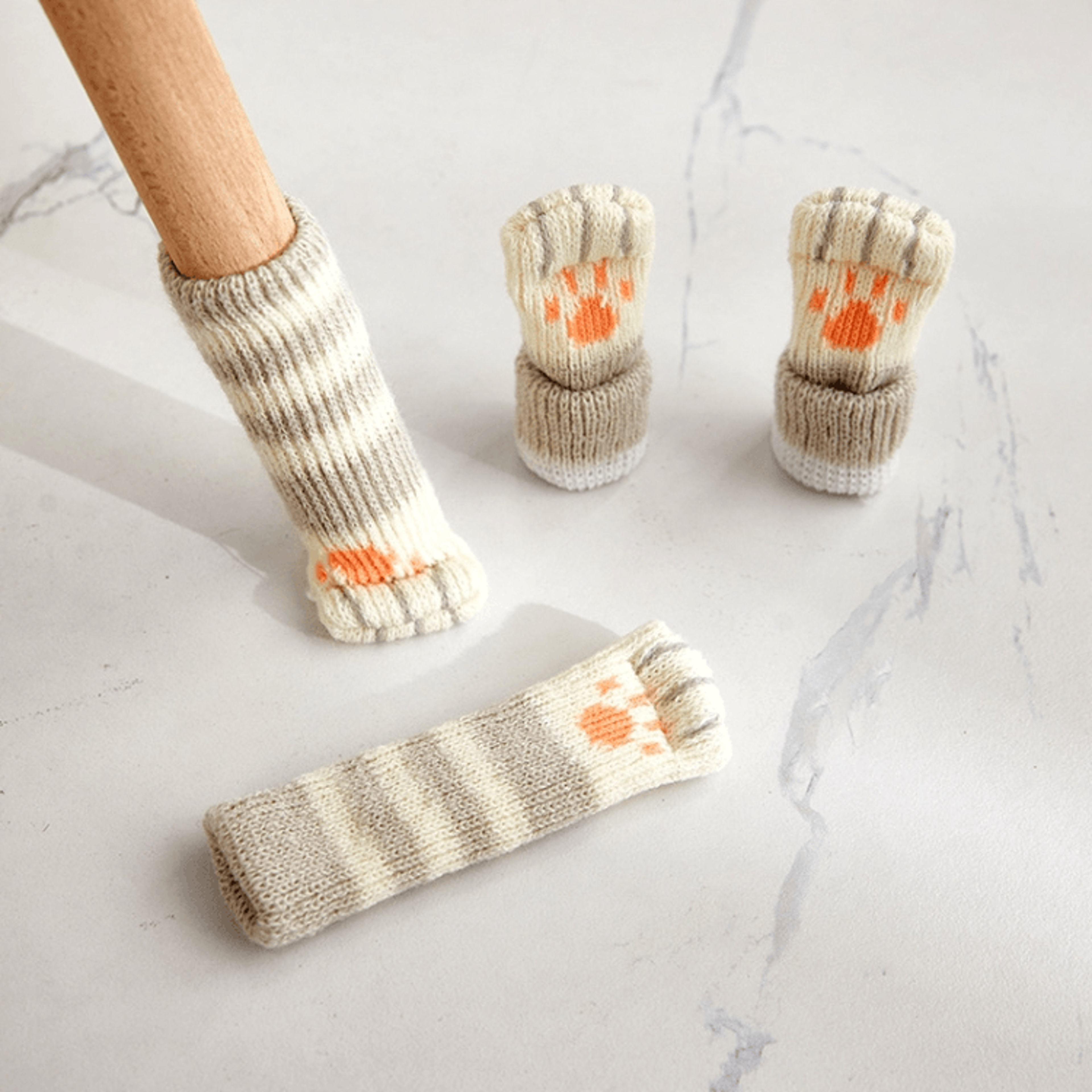 Cat Paw Chair Leg Covers Anti Scratch Furniture Leg Protectors Floor Protection Socks 8
