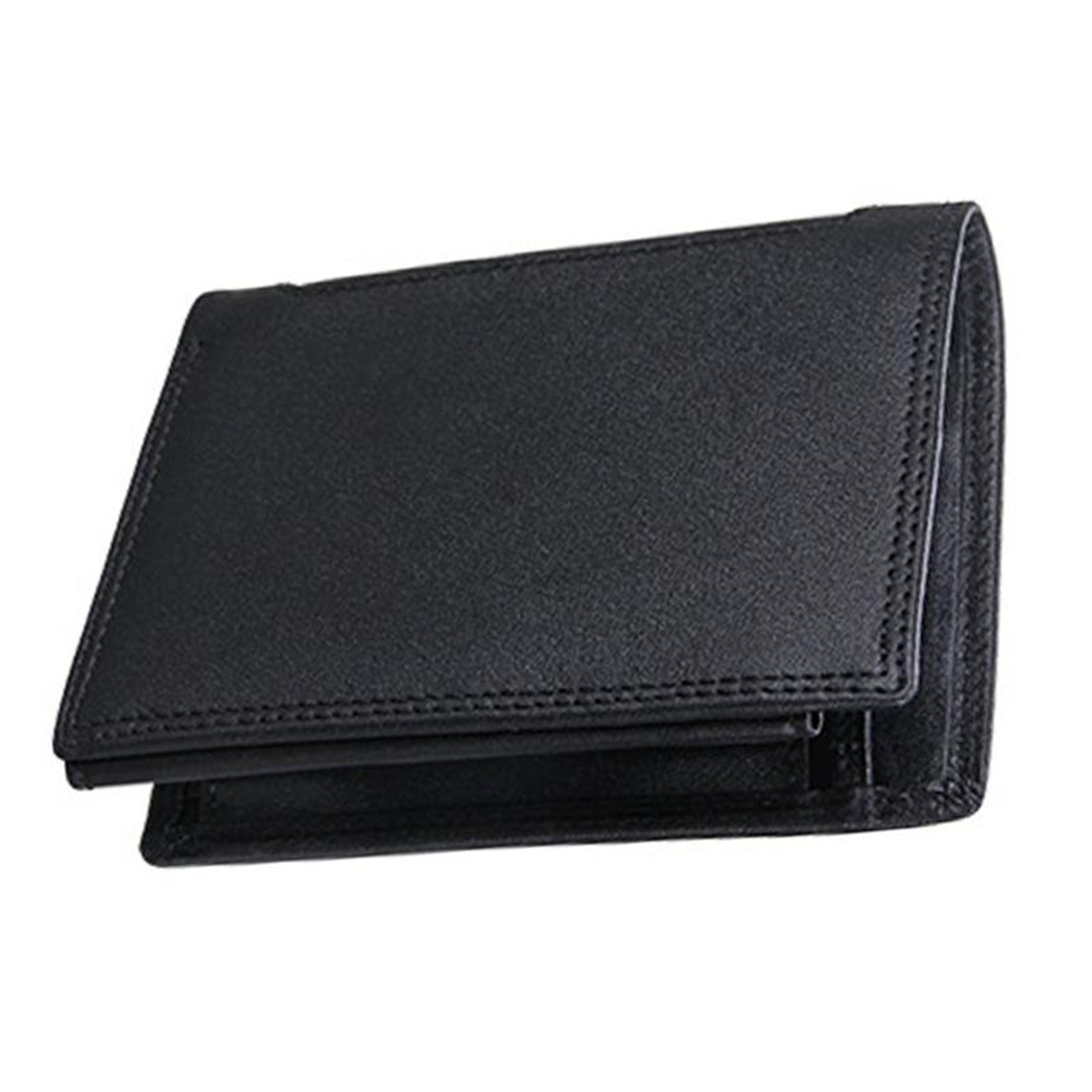 RFID Blocking Cowhide Leather Card Holder Wallet Slim Mens 3 Fold Design 2