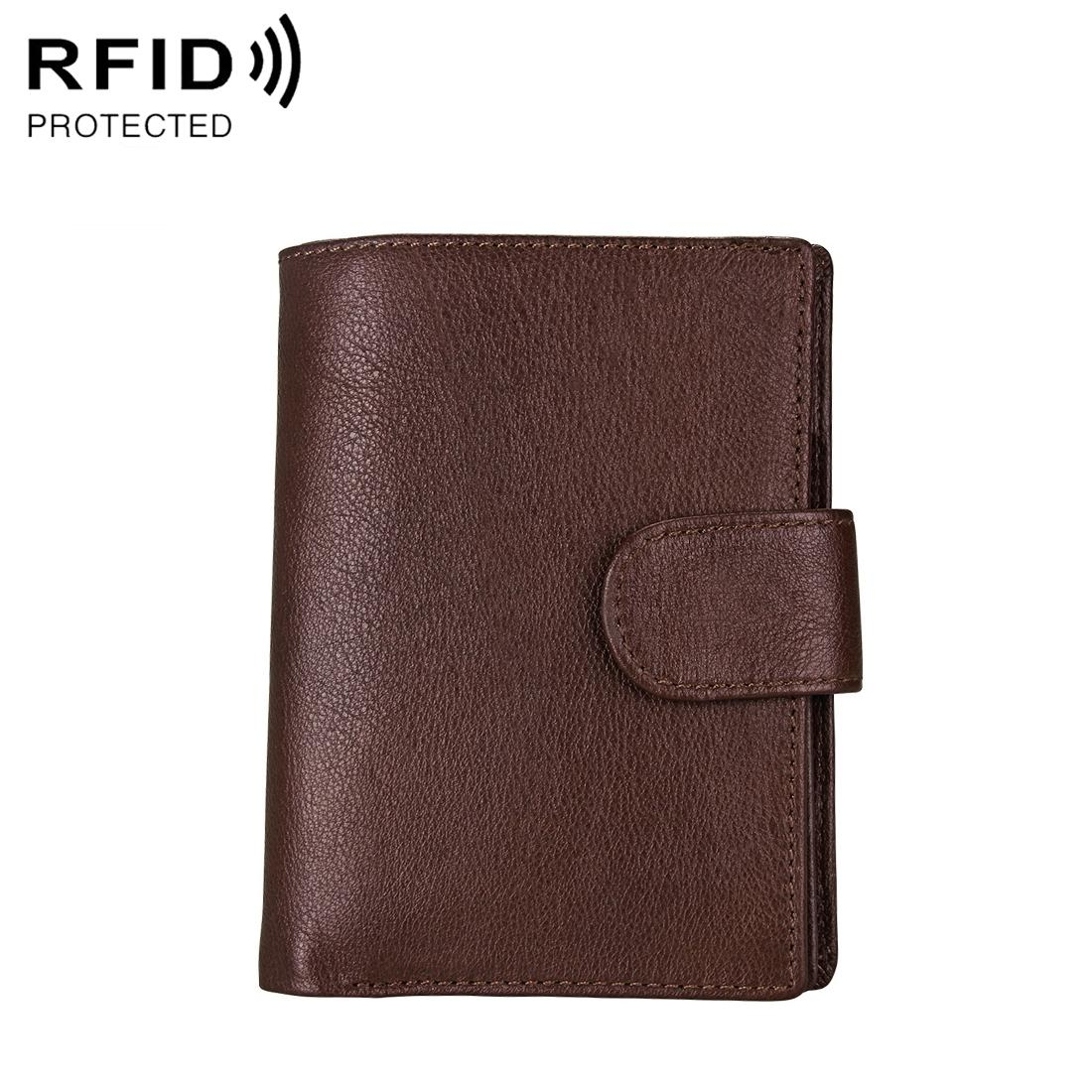 RFID Blocking Leather Wallet Passport Holder for Men with Large Capacity Card Slots – view 9