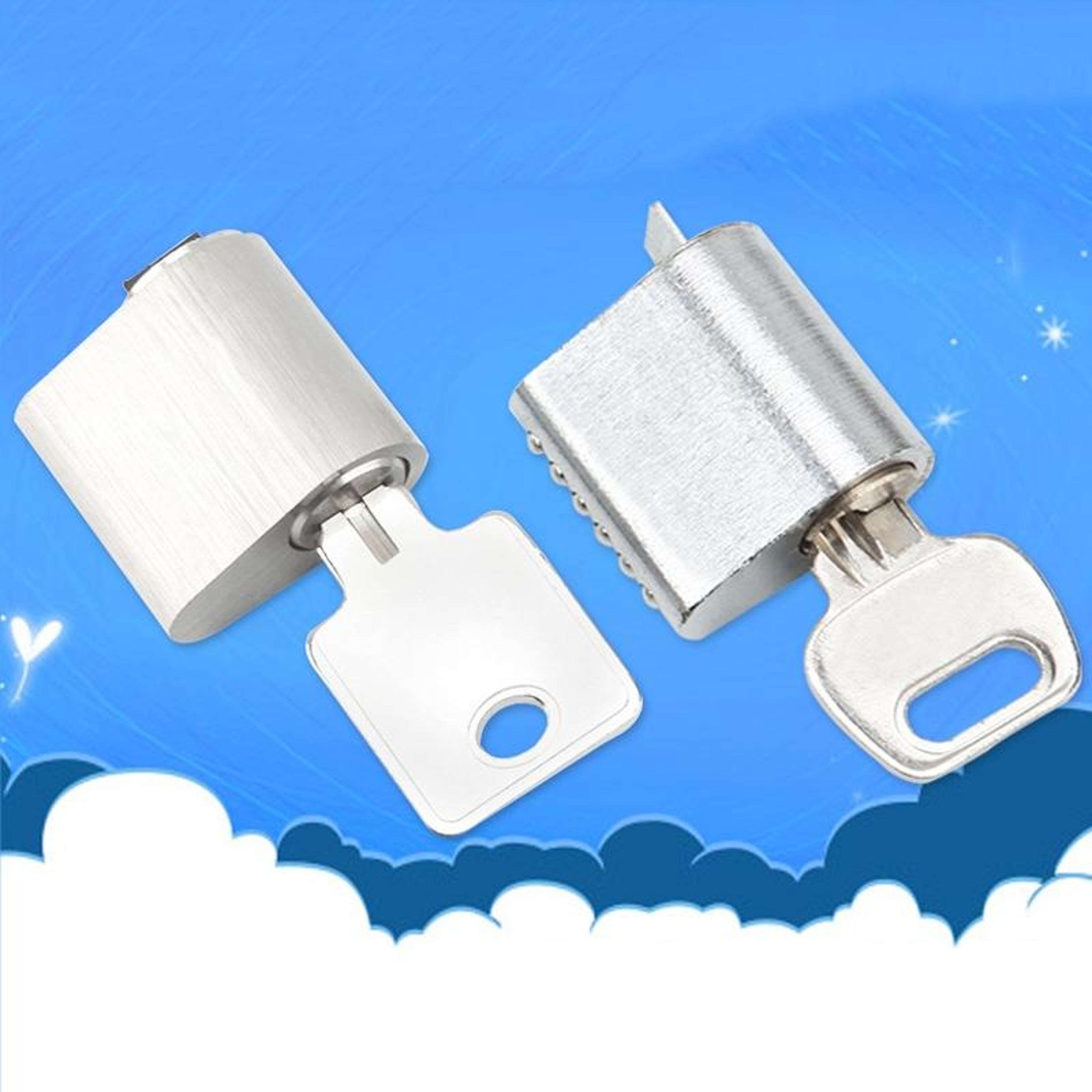 Fire Door Lock Cylinder With Key Durable Anti Pick Security Door Latch Core 1