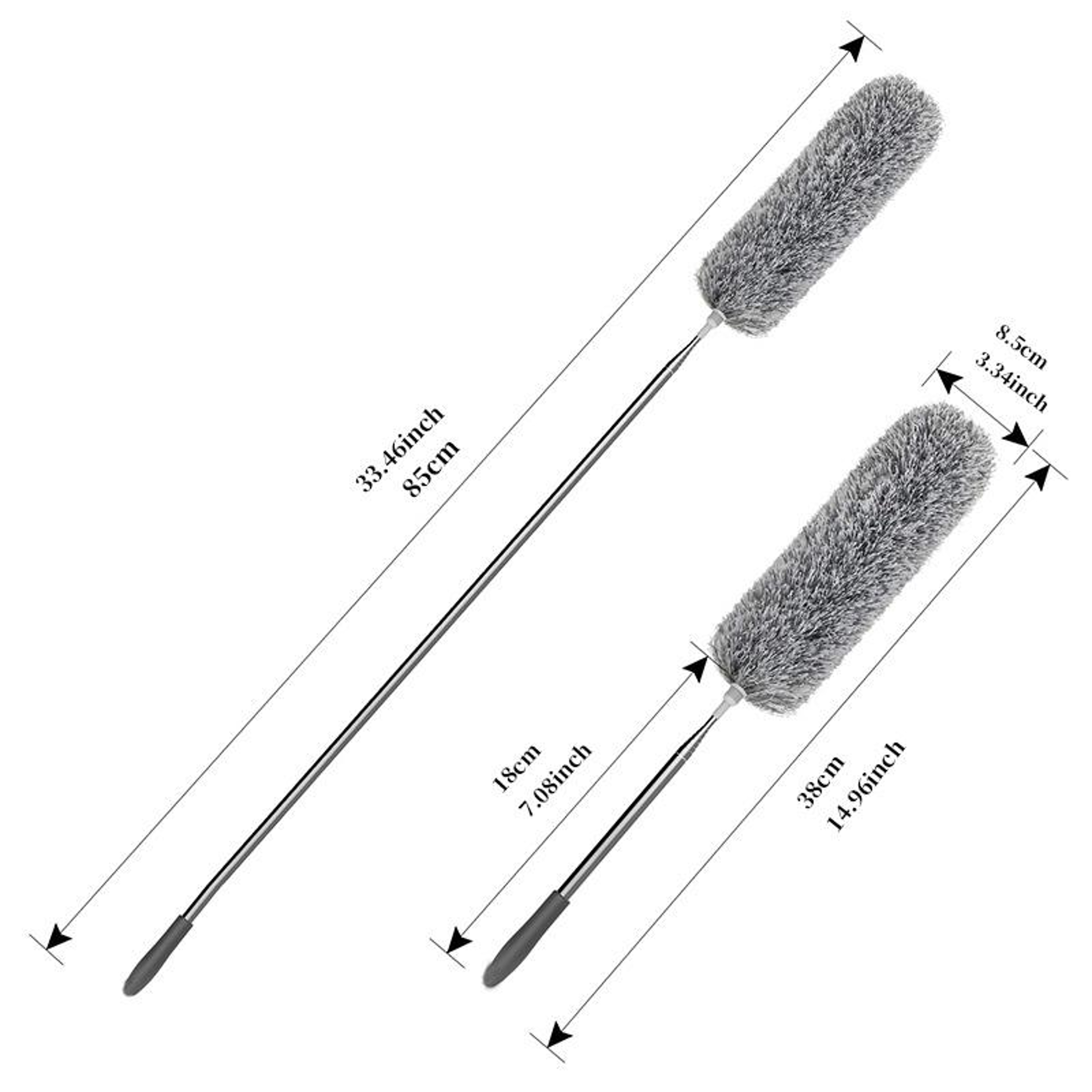 Stainless Steel Telescopic Bendable Duster Extendable Household Cleaning Tool – view 4