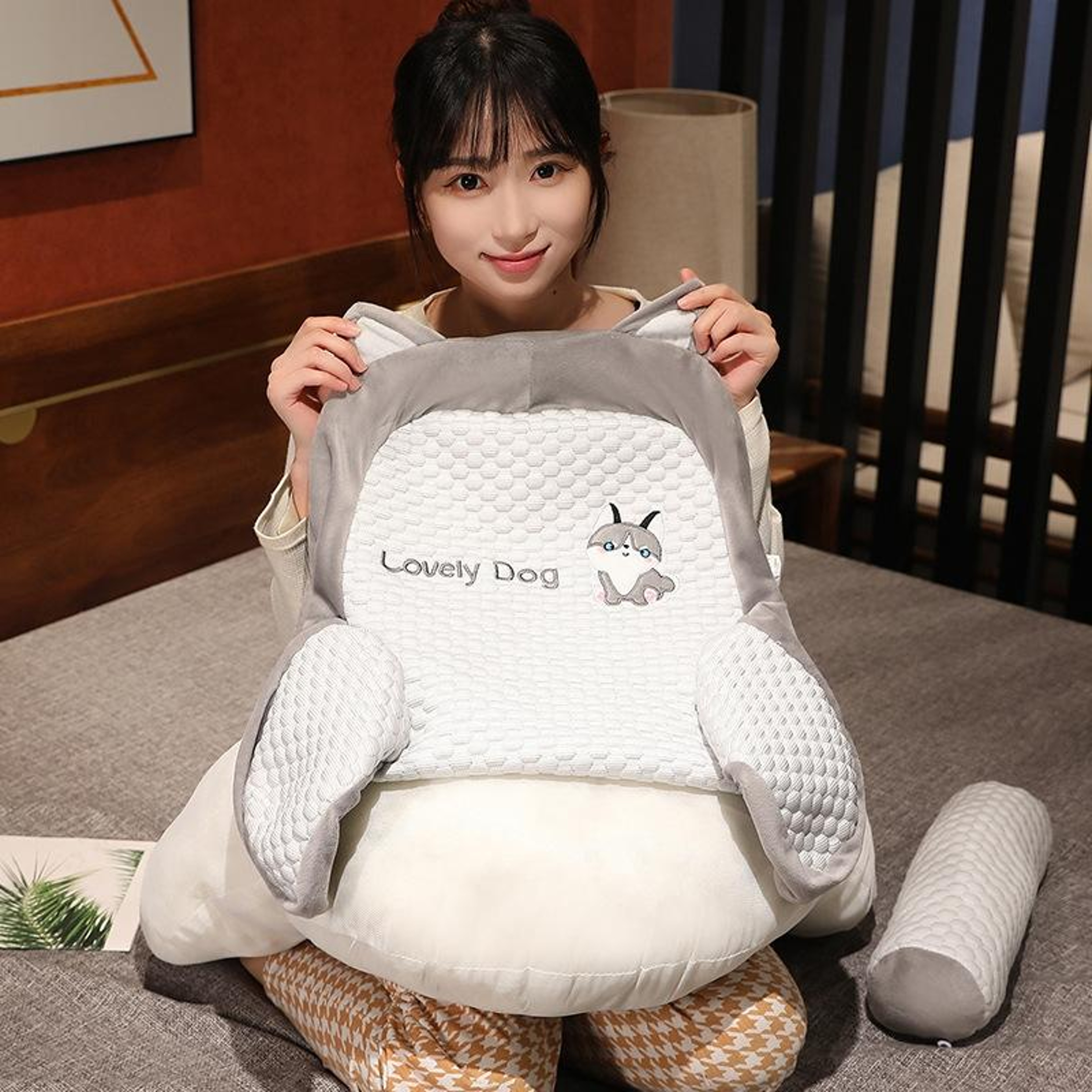 Soft-Packed Bedside Cushion Waist Pillow Sofa Tatami Lumbar Support Pillow Medium Husky – view 8