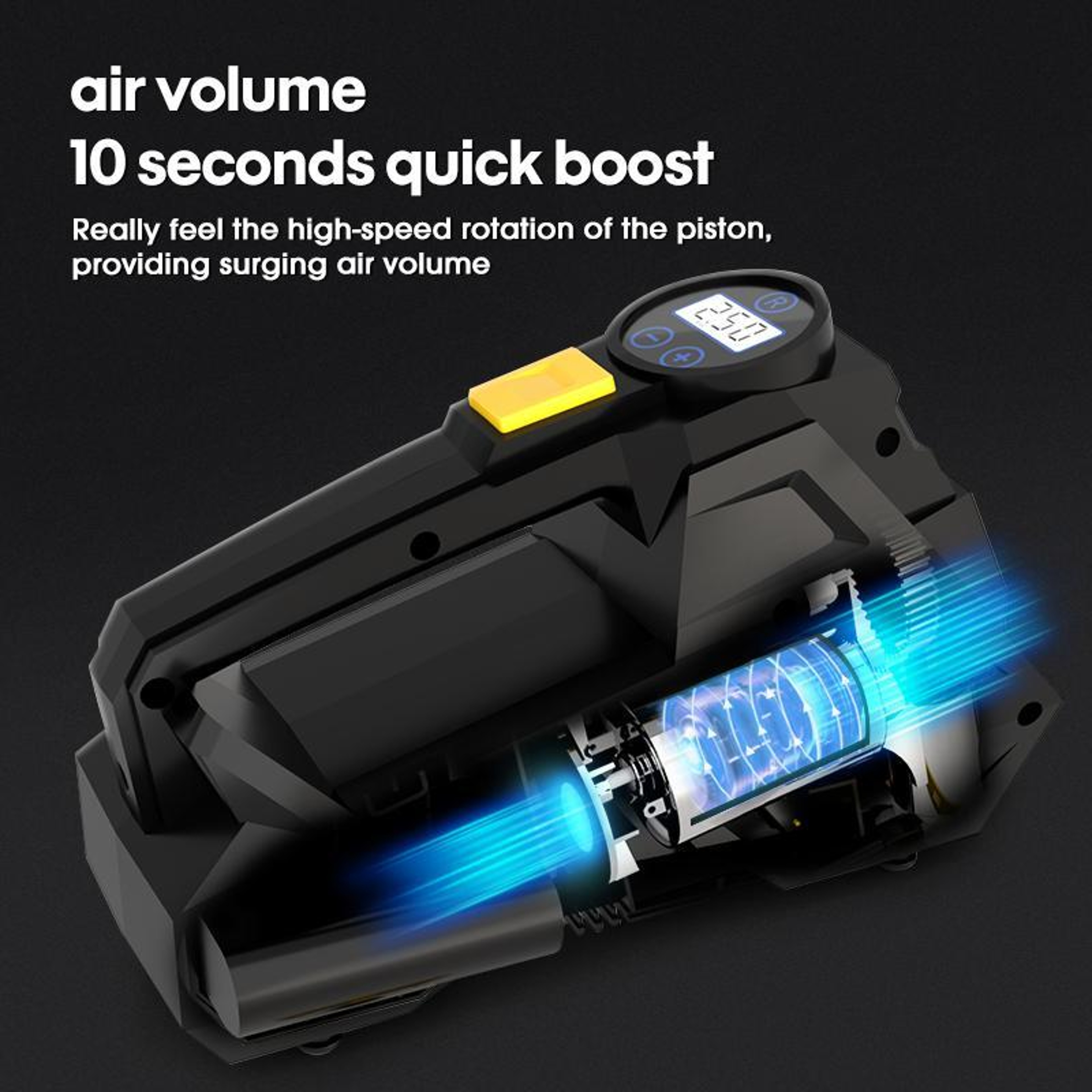 Portable Intelligent Digital Display Car Tire Inflator  Electric Air Compressor Pump – view 10