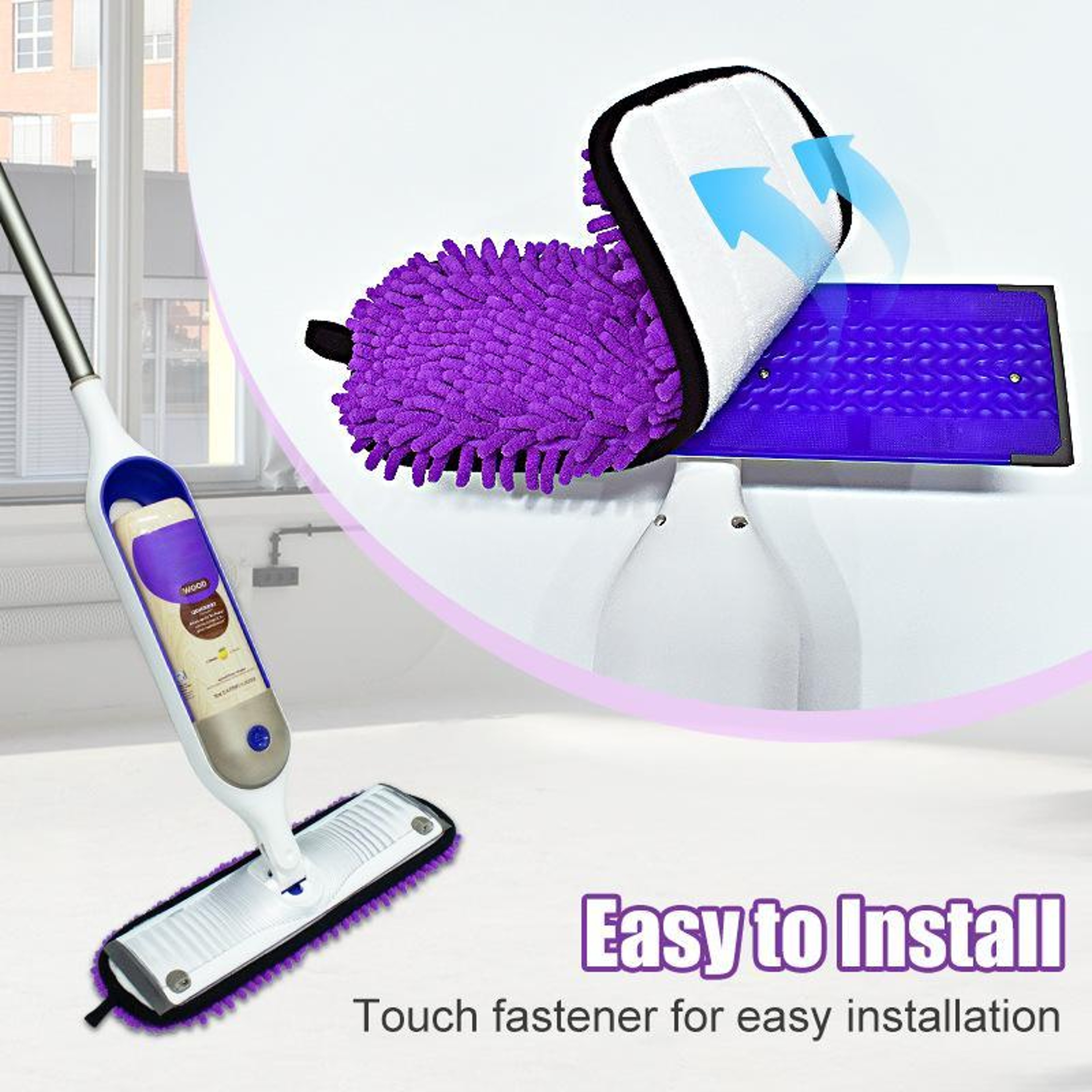 Reusable Chenille Microfiber Mop Pads for PowerMop – view 4
