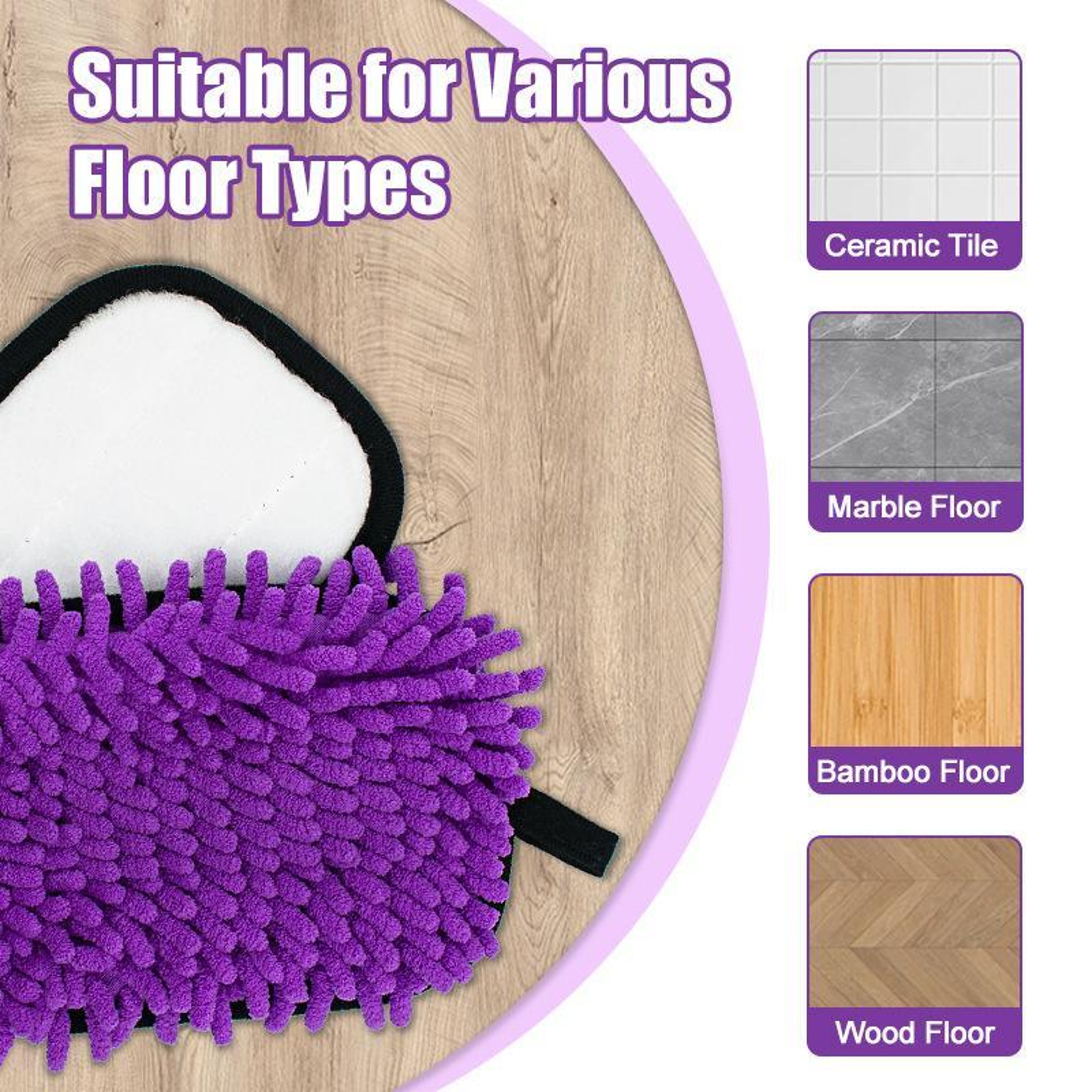 Reusable Chenille Microfiber Mop Pads for PowerMop – view 5
