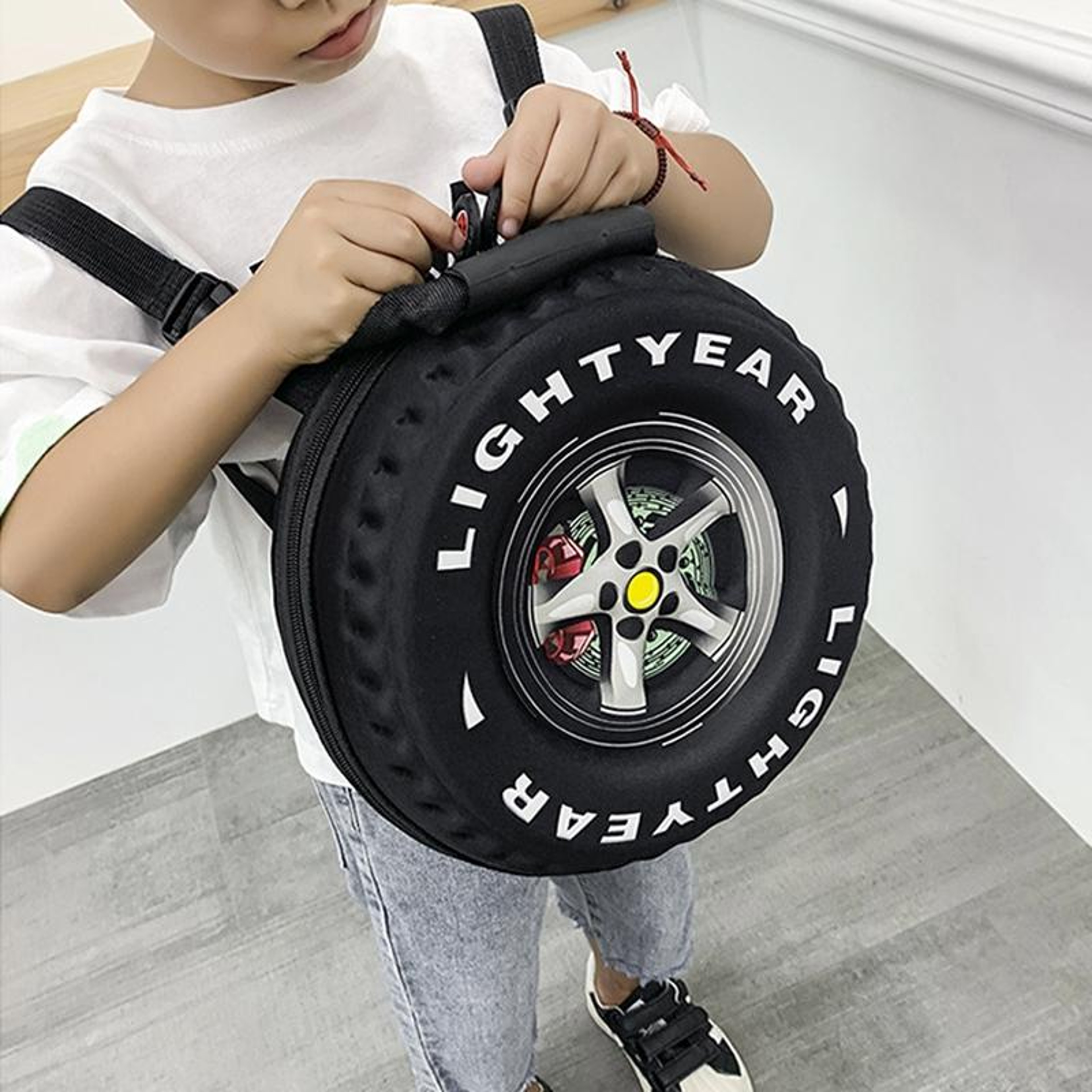 Kids Tire Design Backpack EVA Waterproof Kindergarten School Bag For Toddlers 6