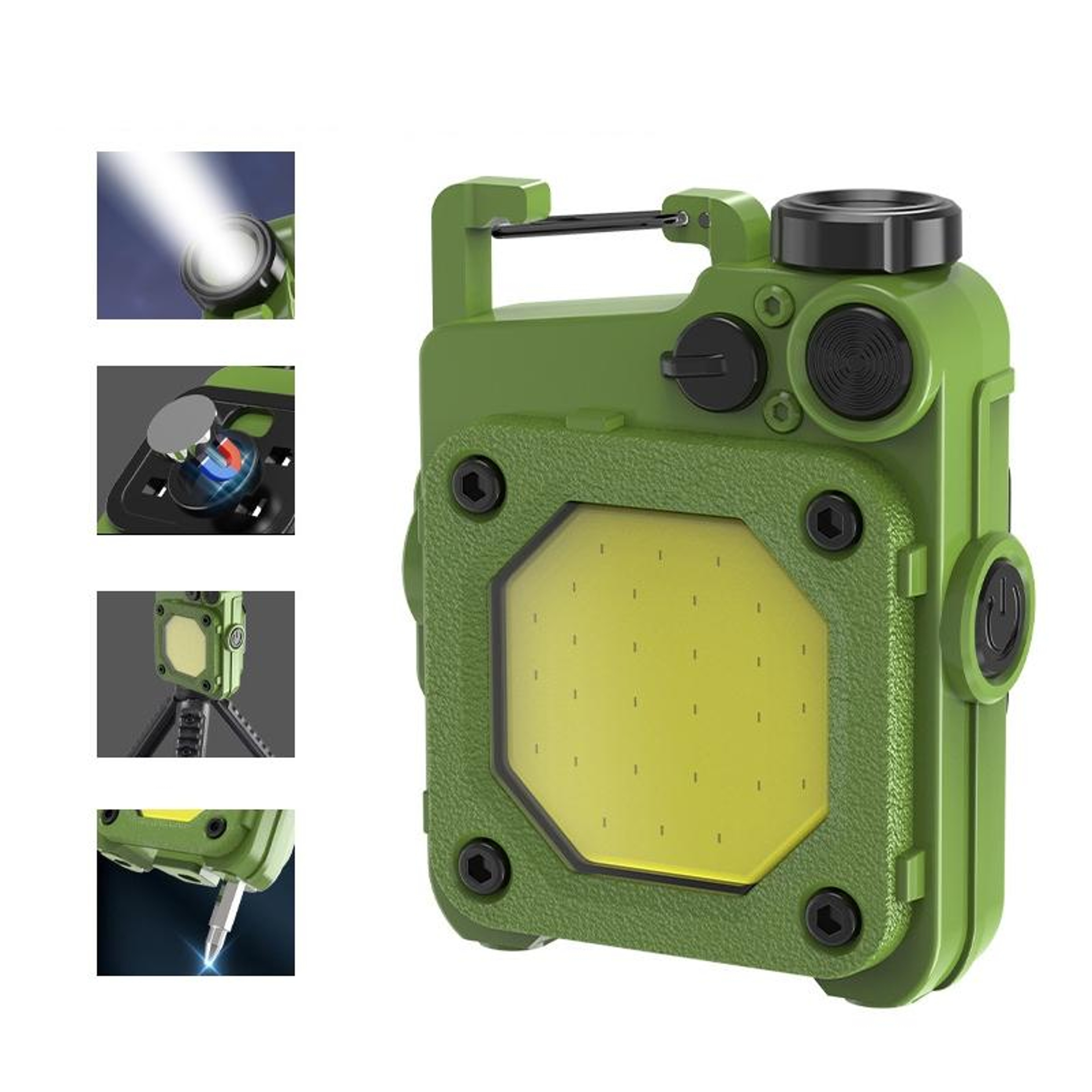 Mini Keychain COB Flashlight USB Rechargeable Magnetic Work Light For Camping  Emergency Use 0
