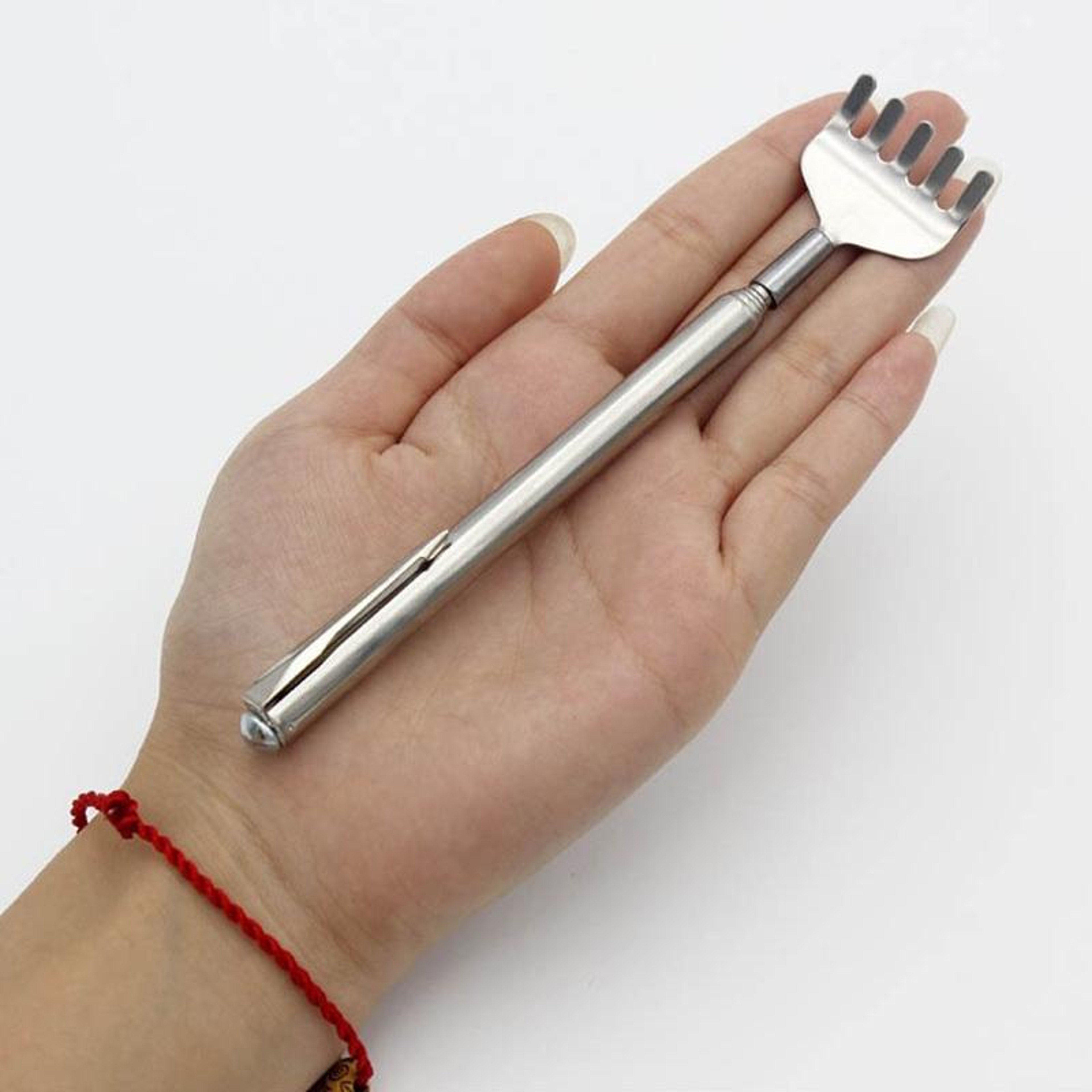 Extendable Stainless Steel Back Scratcher Set Anti Itch Telescopic Massager 2pcs – view 5