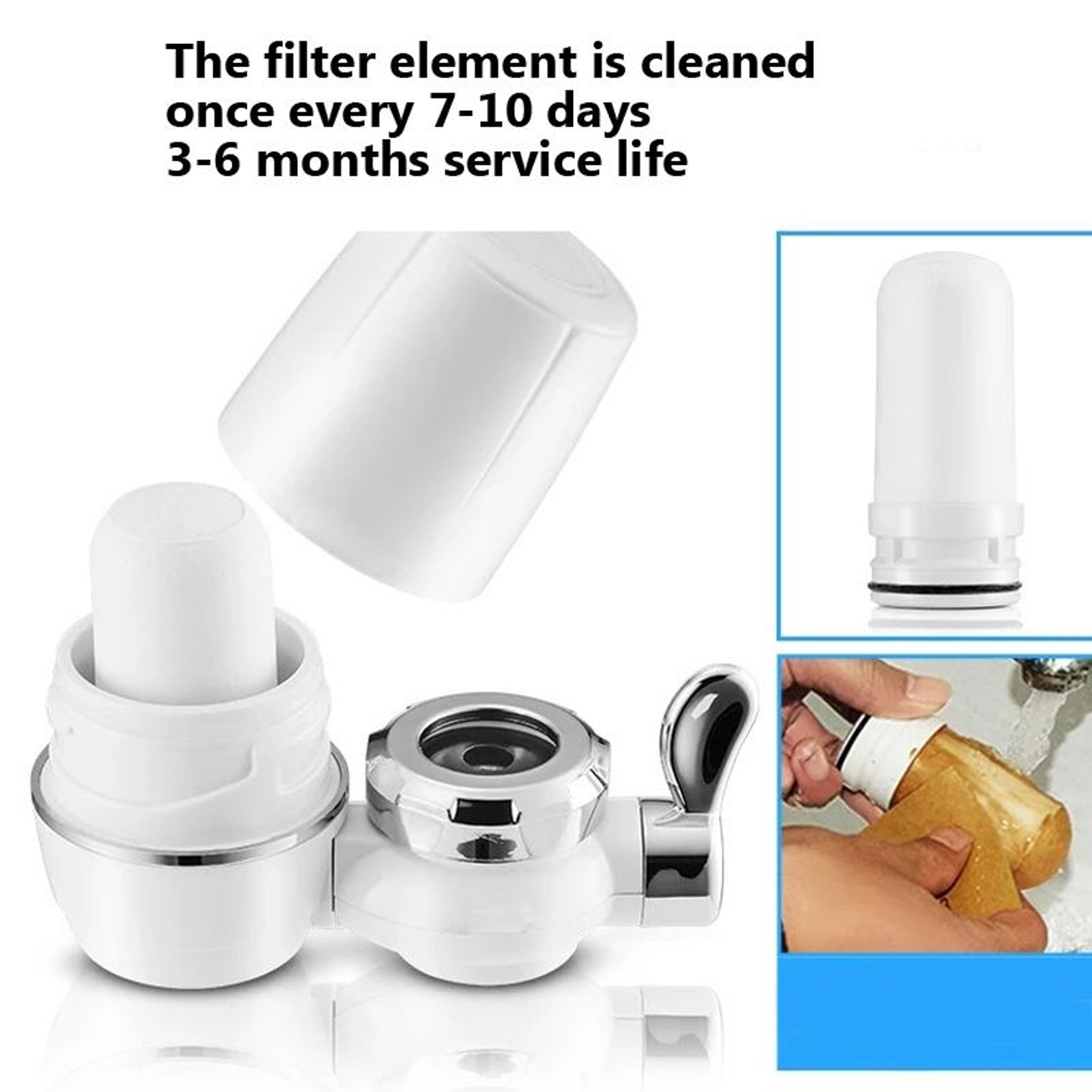 PureFlow Kitchen Faucet Water Filter  Ceramic Tap Water Purifier for Clean Drinking Water – view 4