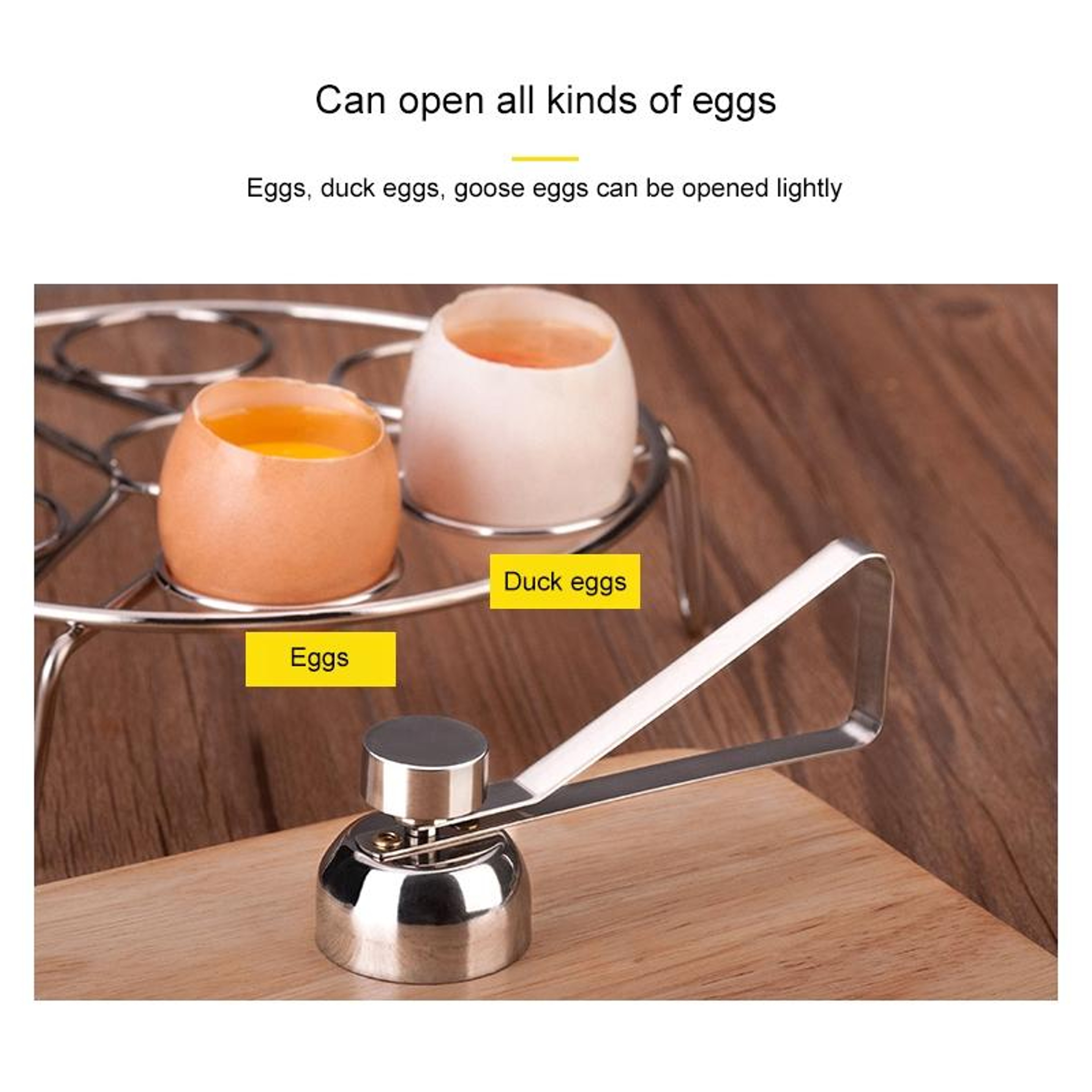Stainless Steel Egg Topper Cutter Egg Scissors Shell Opener for Boiled Eggs Kitchen Tool – view 7