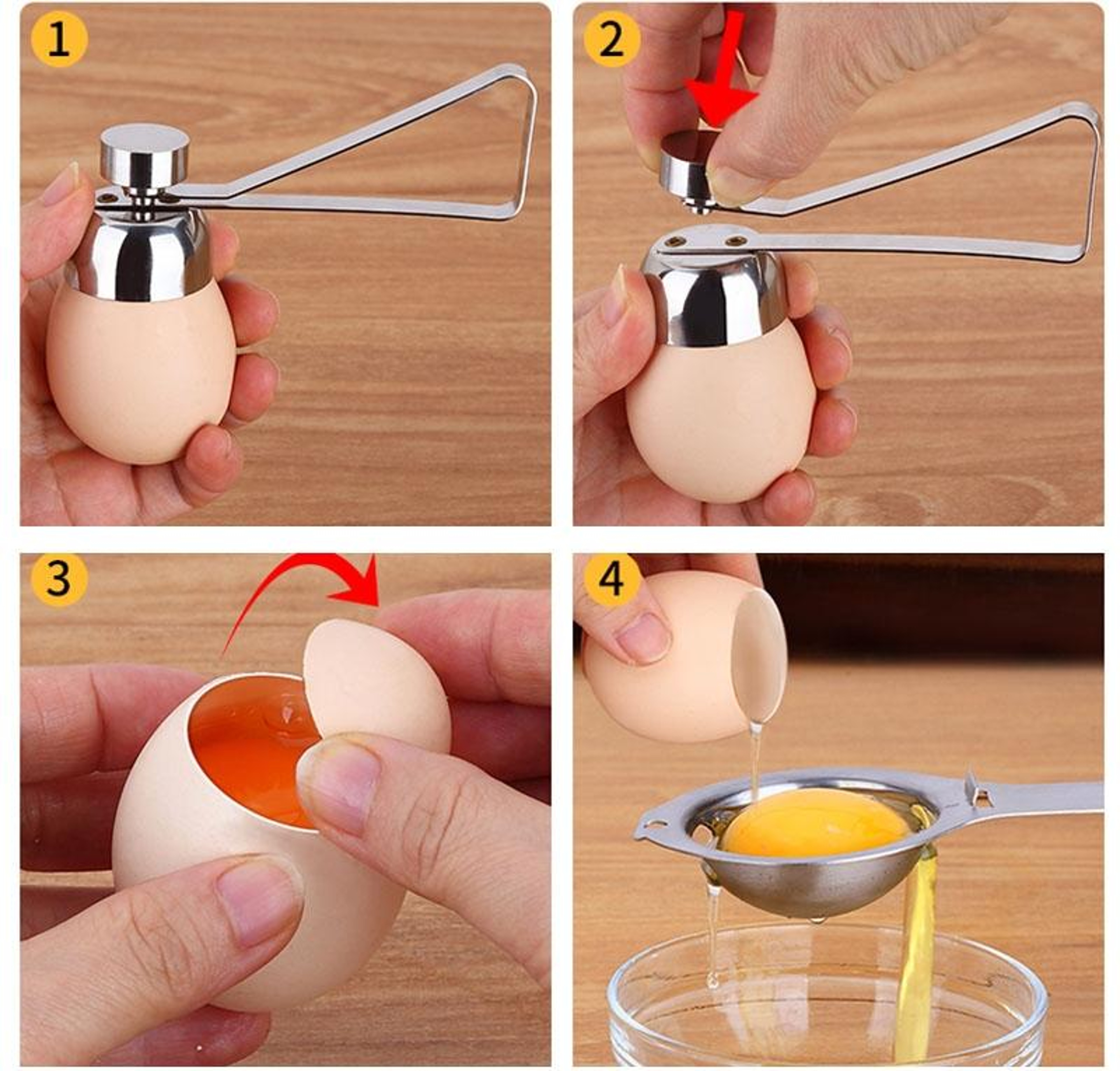 Stainless Steel Egg Topper Cutter Egg Scissors Shell Opener for Boiled Eggs Kitchen Tool – view 9
