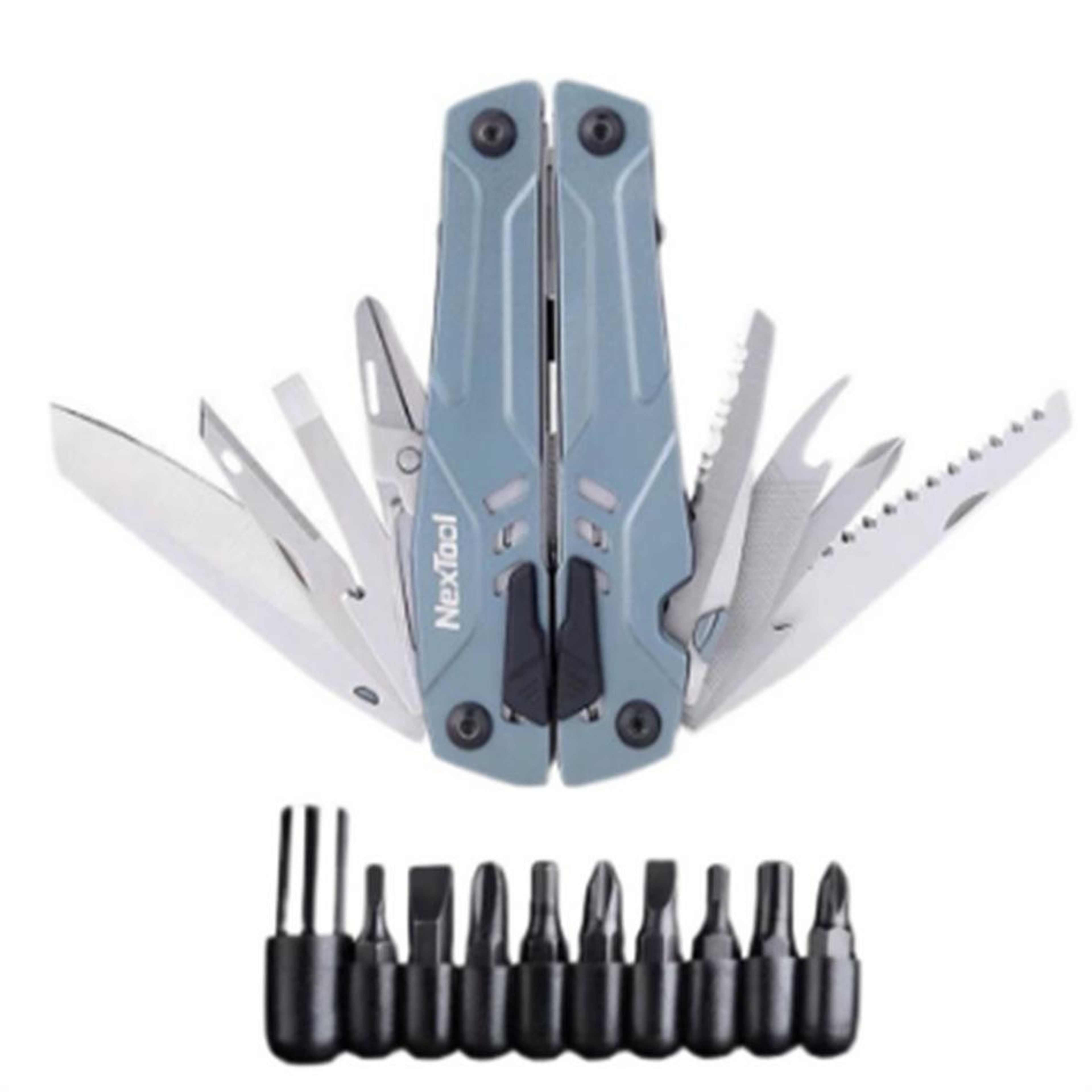 14 In 1 Camping Multi Tool Folding Pliers With Scissors  Bits 0