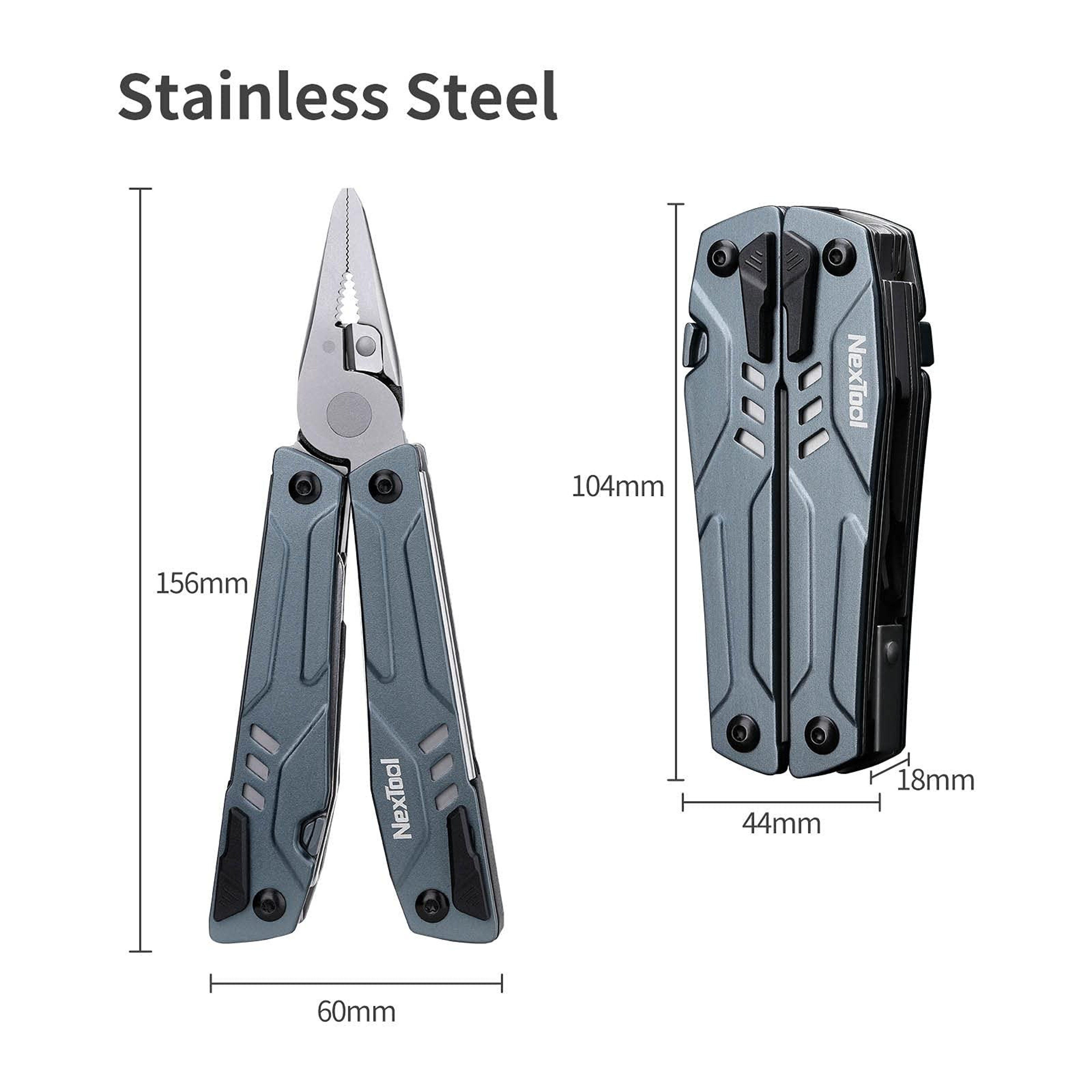 14 In 1 Camping Multi Tool Folding Pliers With Scissors  Bits 3