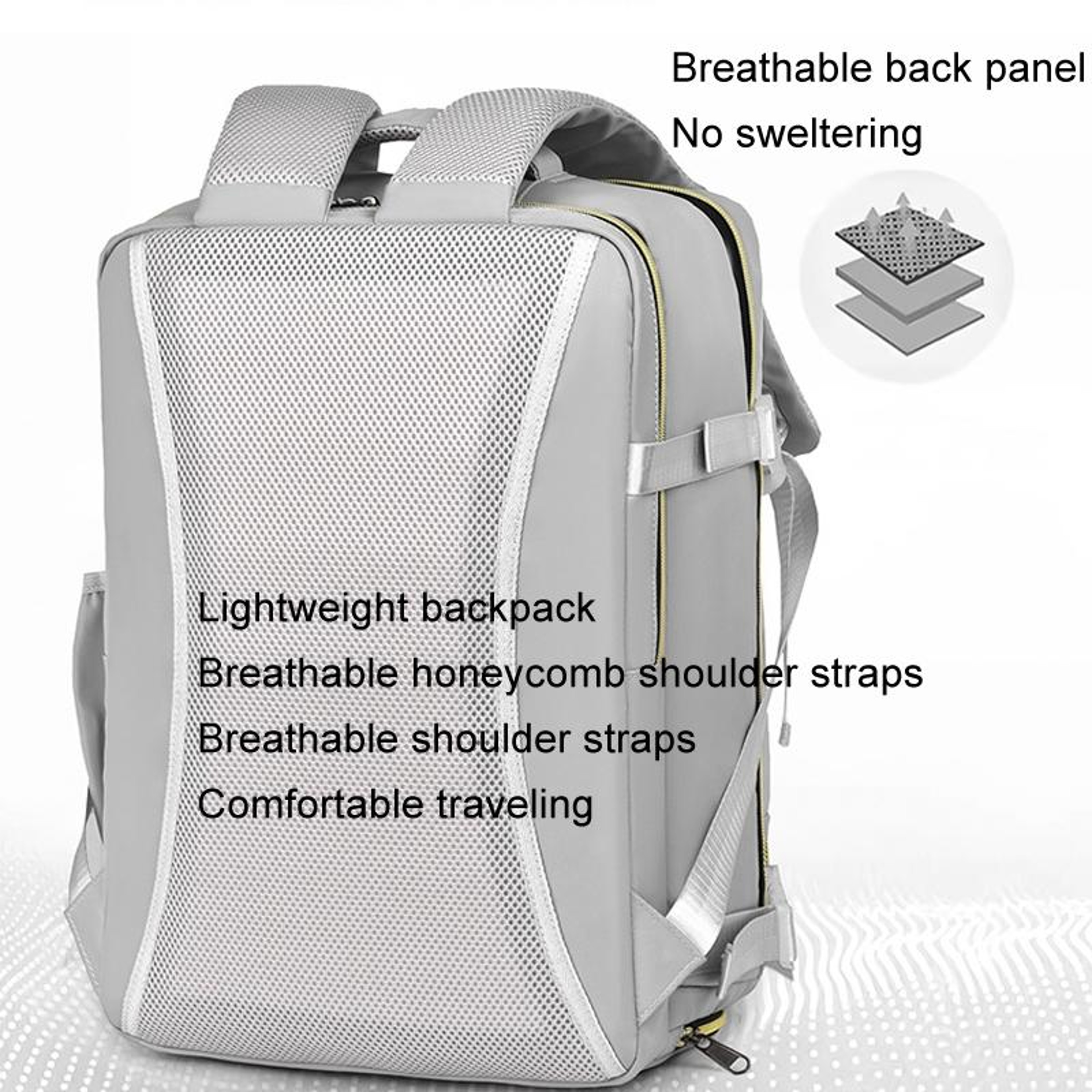 Large Capacity Travel Backpack Waterproof School Bag For Students  Daily Commute 6