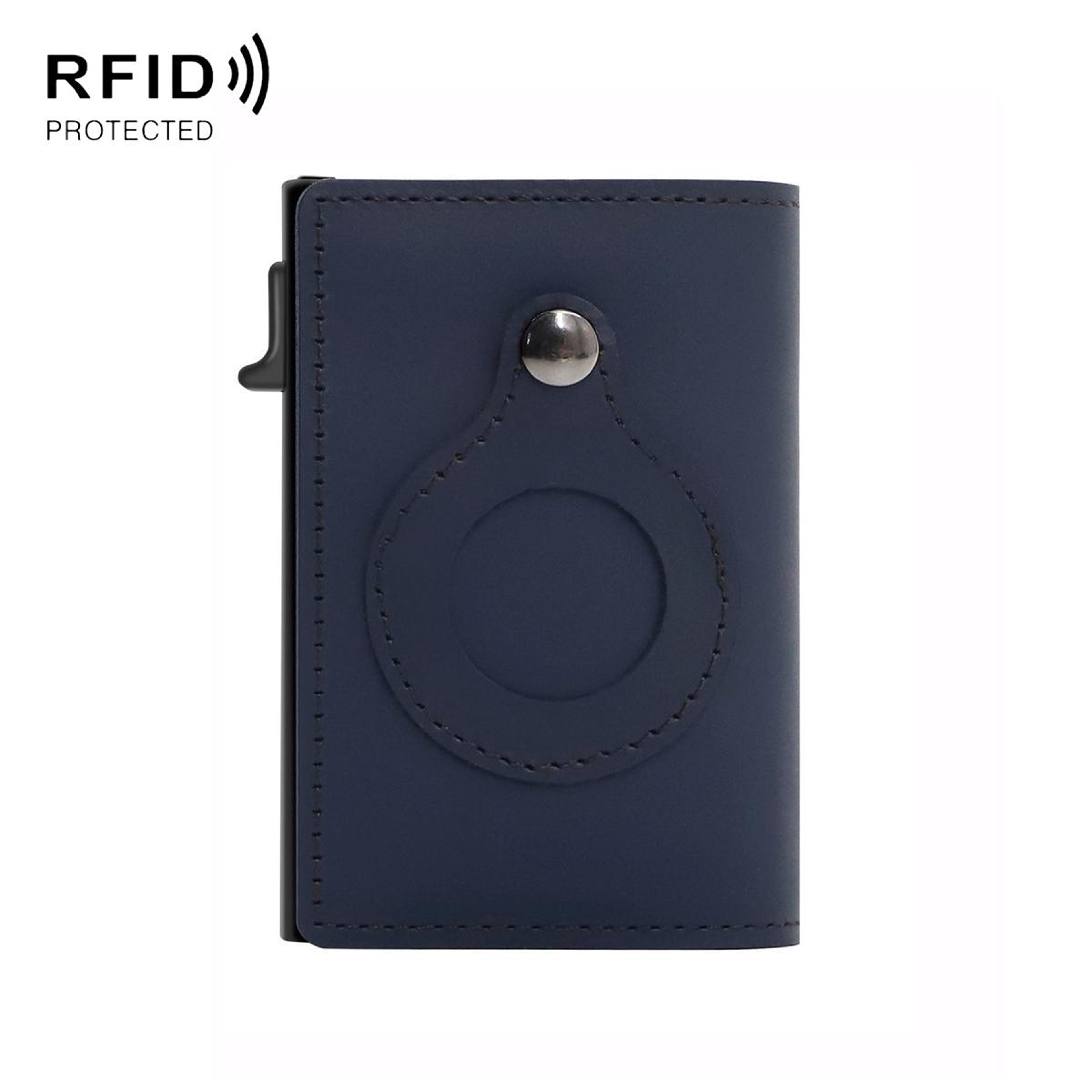 Anti Theft AirTag Wallet Slim RFID Card Holder Leather Magnetic Wallet For Men 7