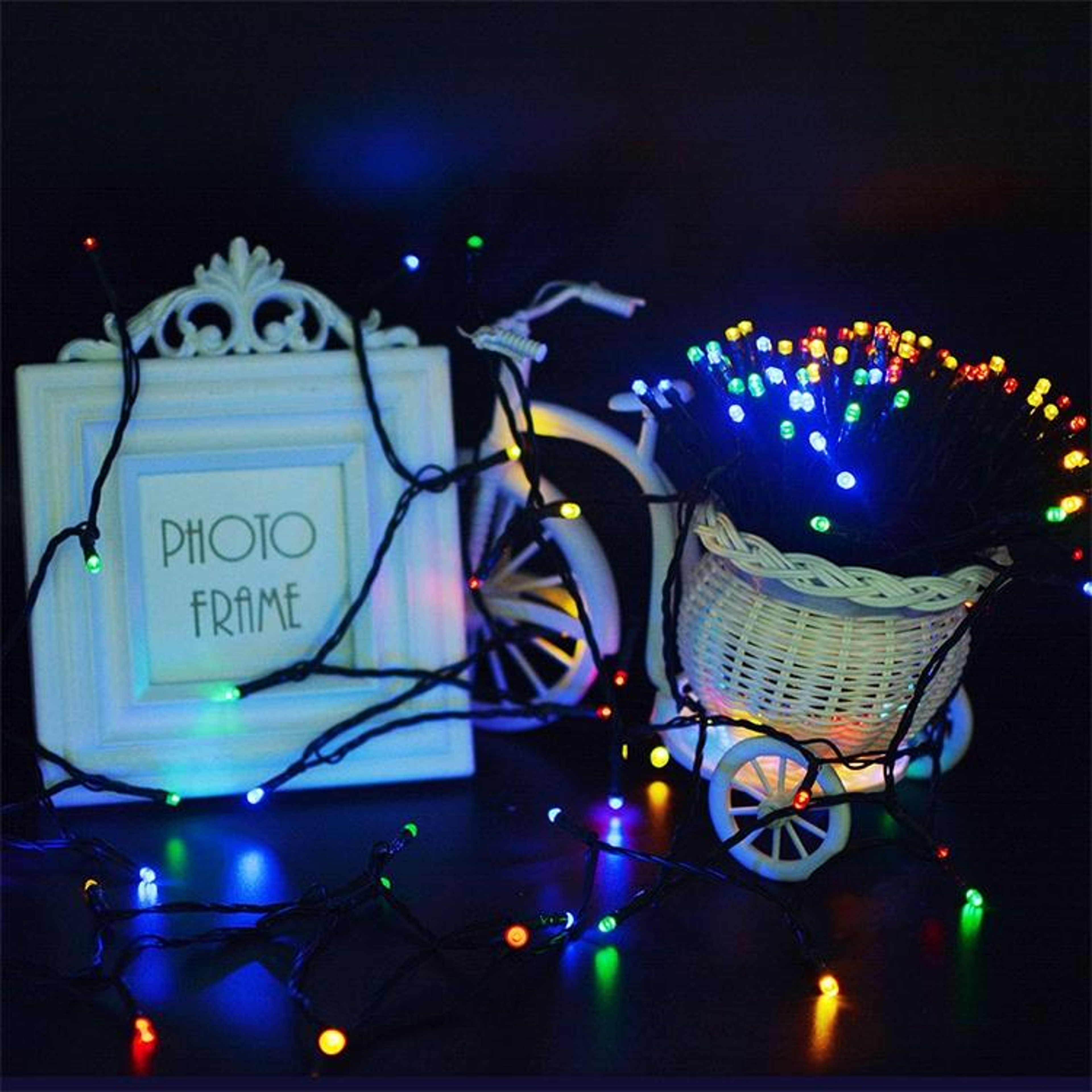200 LED Solar String Lights Outdoor Waterproof Warm White Christmas Garden Lights 5