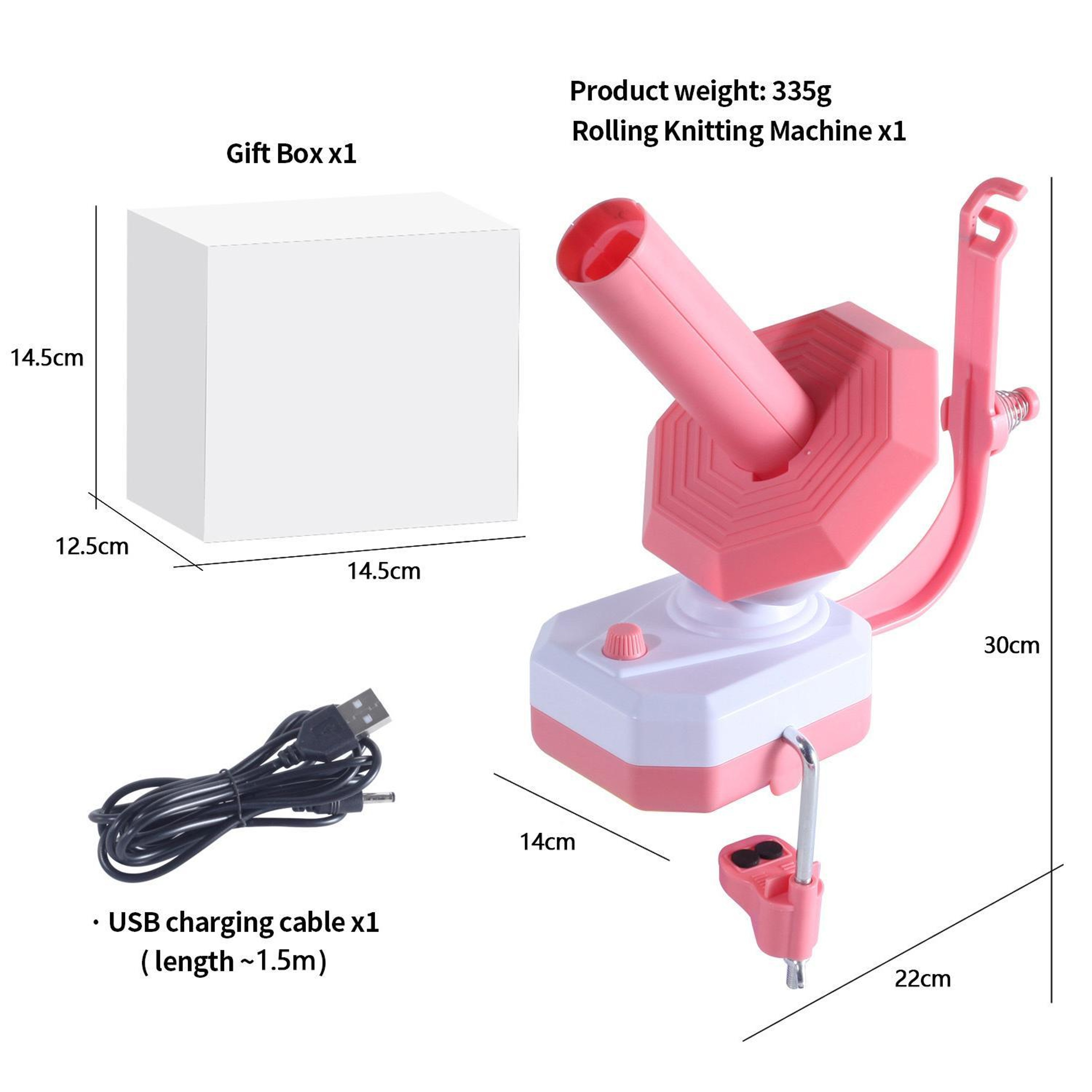 USB Electric Yarn Ball Winder Machine for Knitting & Crochet Quiet Portable Wool Winder – view 2