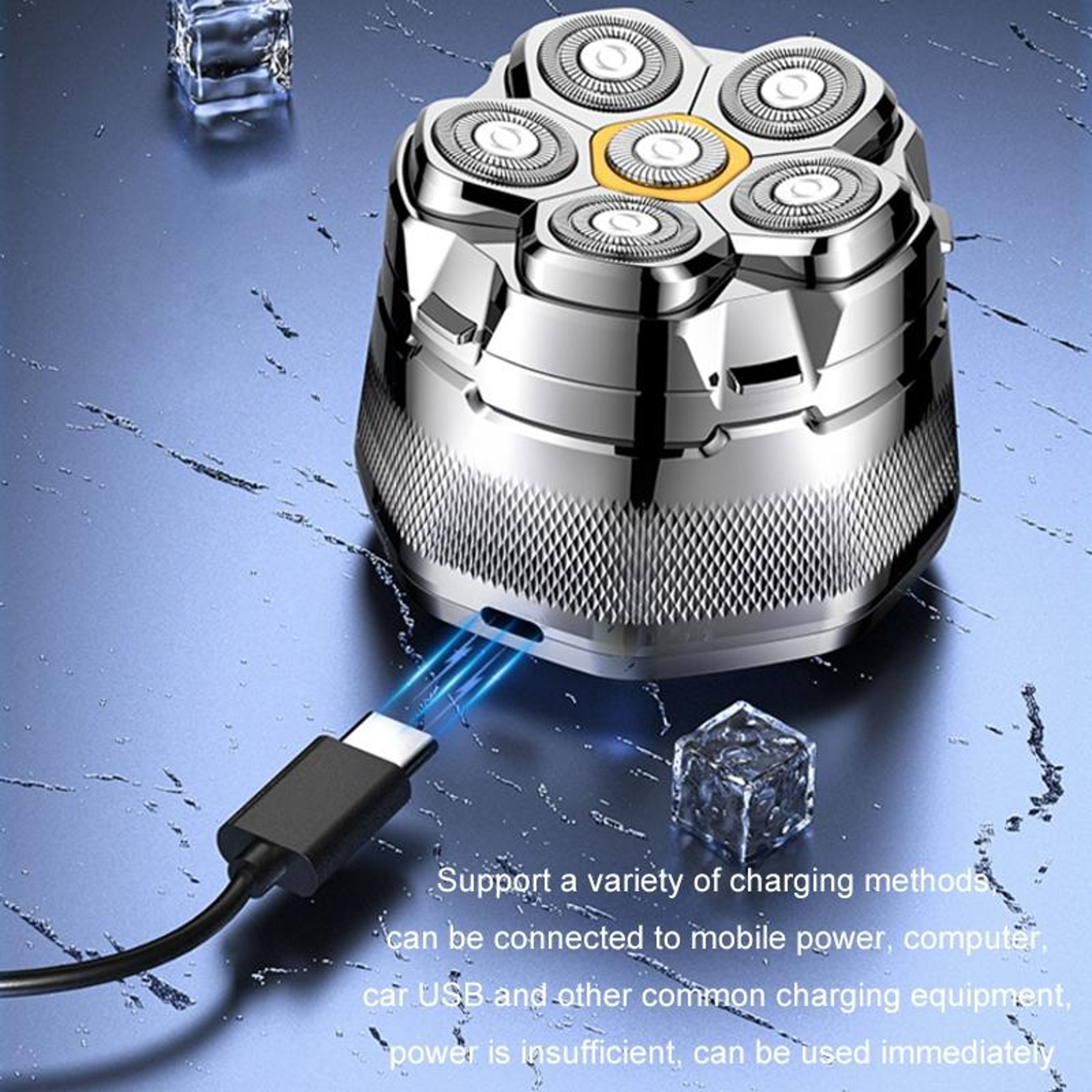 Magnetic 6D Rotary Electric Shaver with Digital Display & USB Fast Charging – view 4