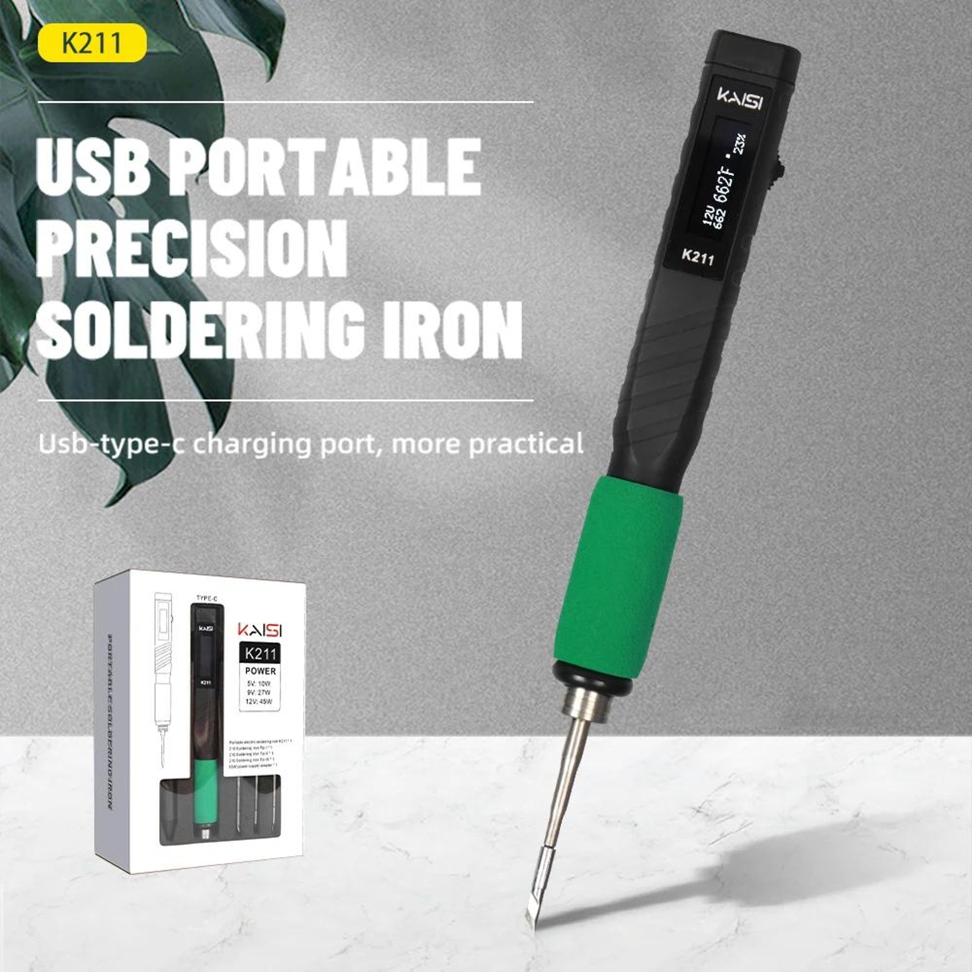 USB Soldering Iron With Smart Sleep  Type C Fast Heating For DIY Electronics Repair 1