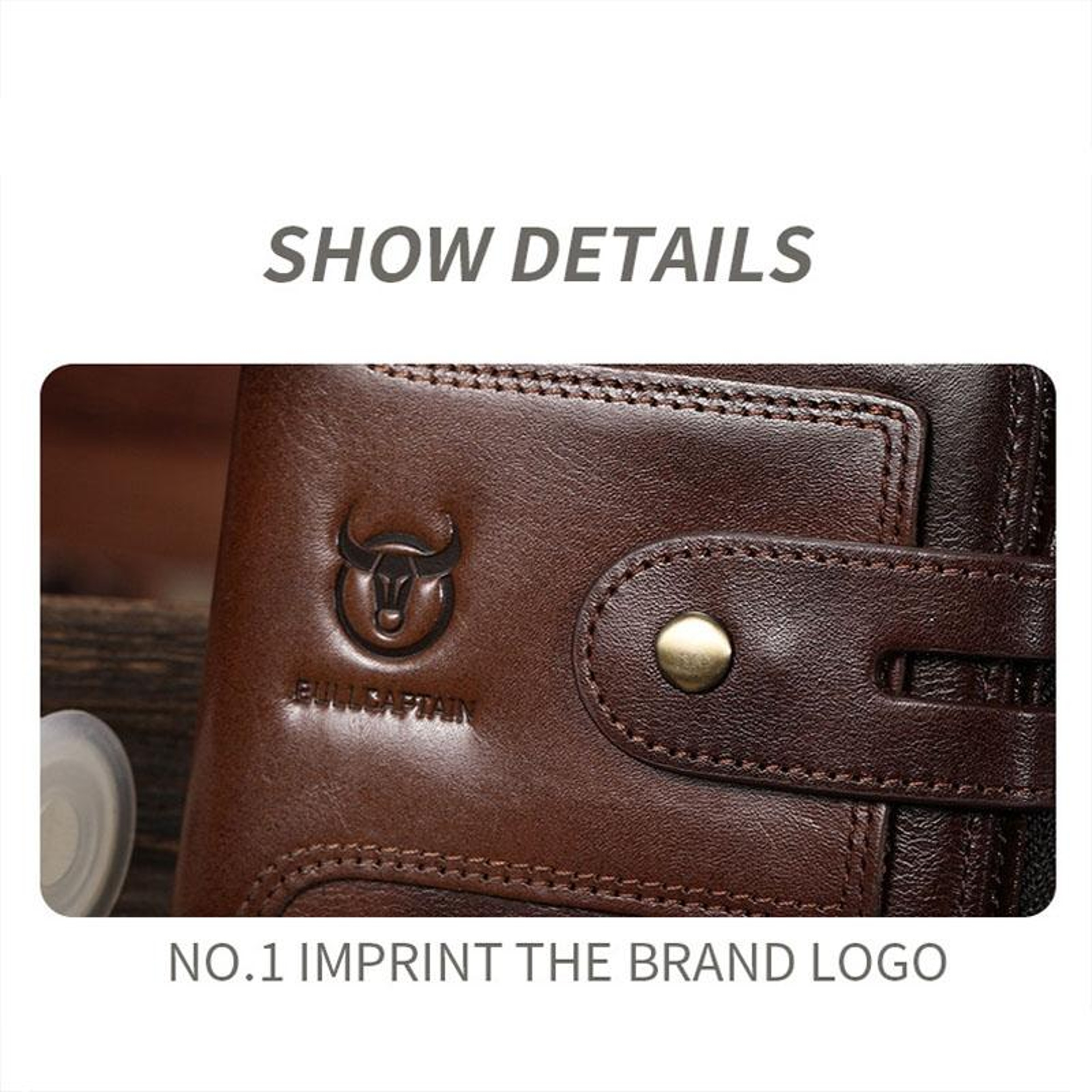 Vintage RFID Blocking Leather Wallet For Men With Zipper Card Holder 4