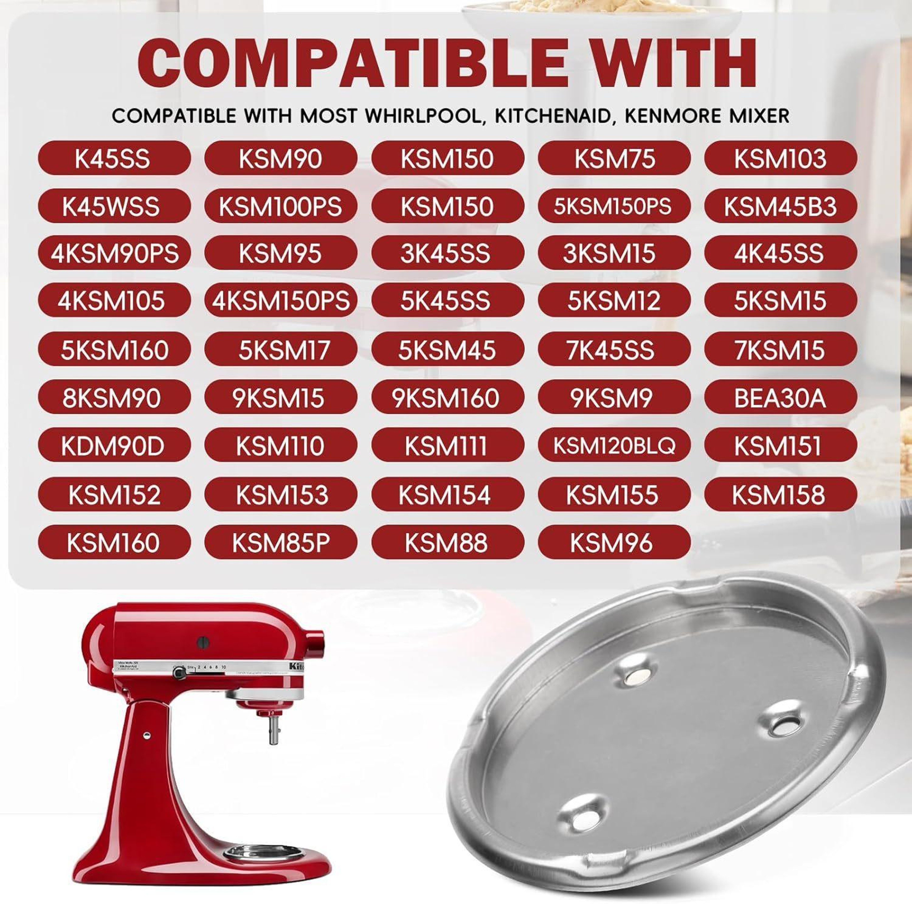 Kitchen Aid Mixer Bowl Screw Cap Replacement for 5QT Whirlpool & Kenmore Stand Mixers – view 3