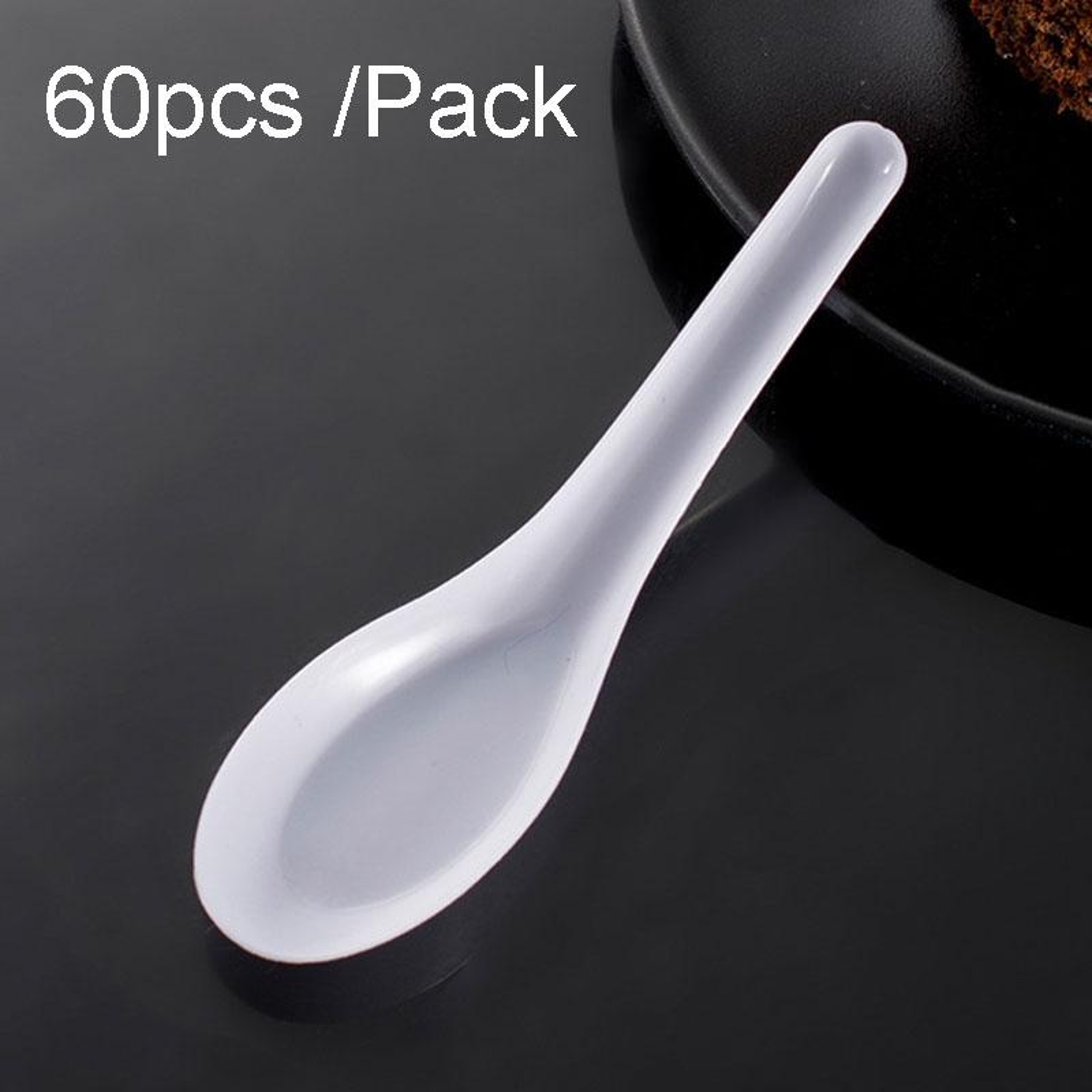 Premium Disposable PP Plastic Soup Spoon Sturdy Takeaway Utensil 7