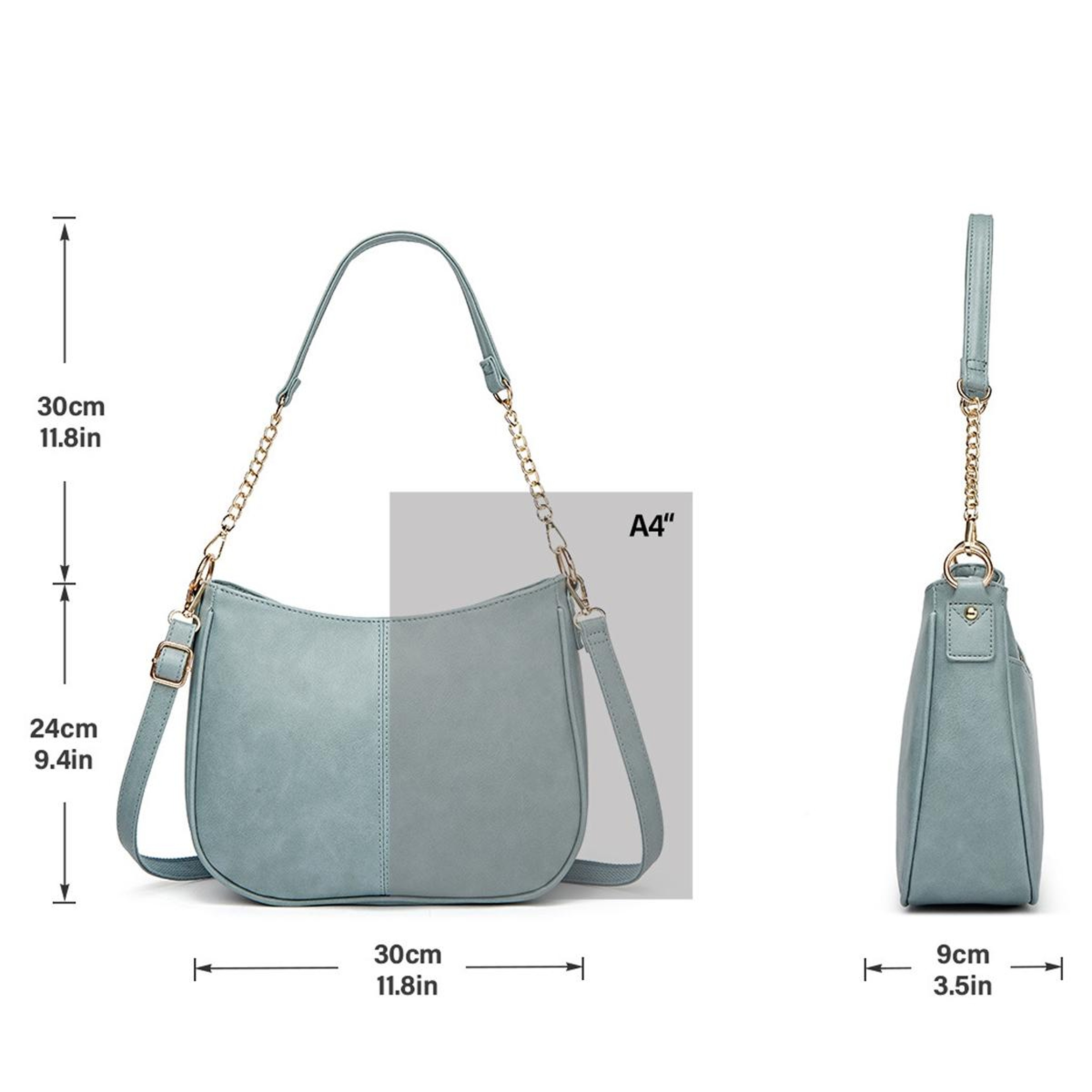 Urban Luxe Crossbody Bag For Women Large Capacity Adjustable Chain Shoulder Purse 2