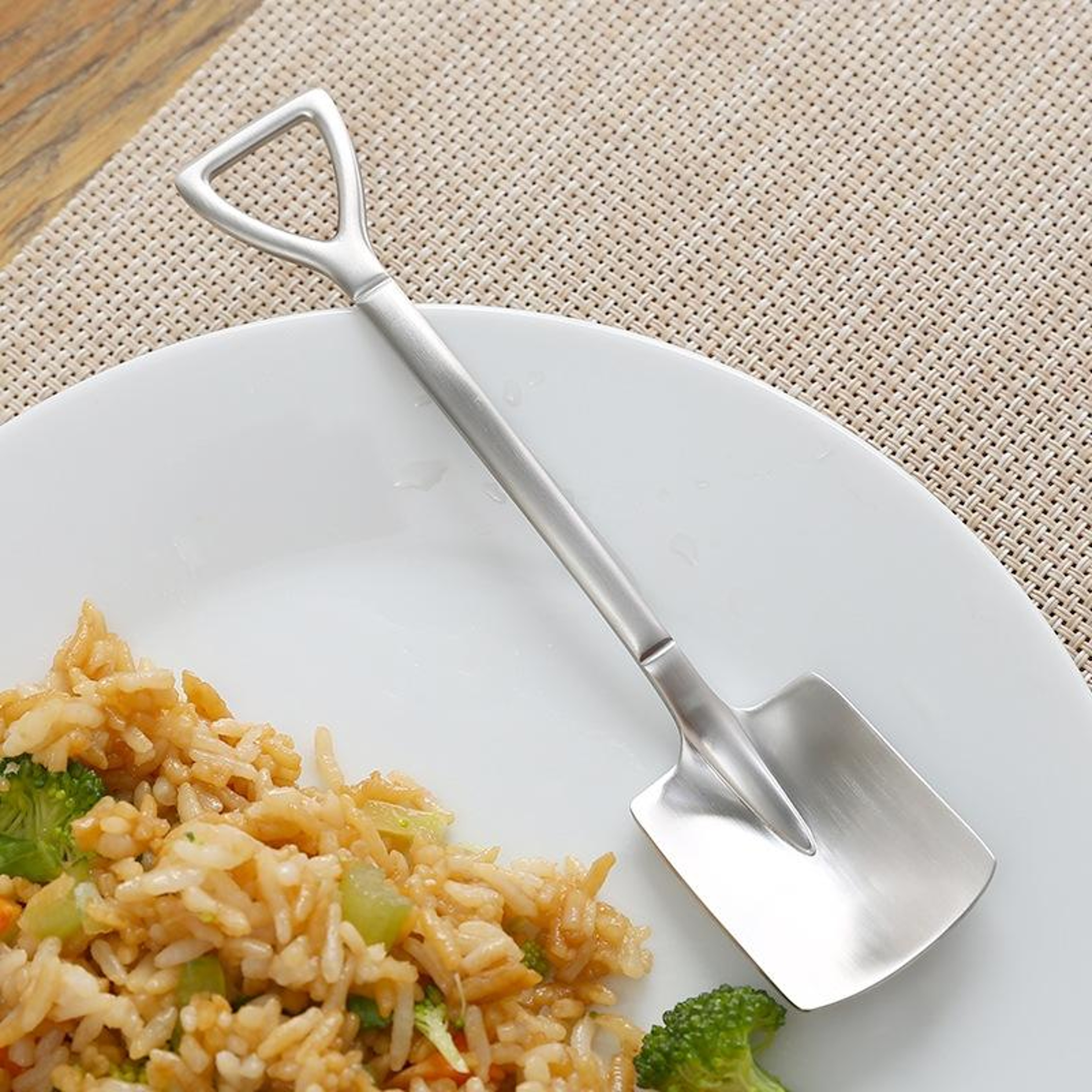 Vintage Shovel Dessert Spoon Set Stainless Steel Spoon For Coffee Ice Cream  Tea 1