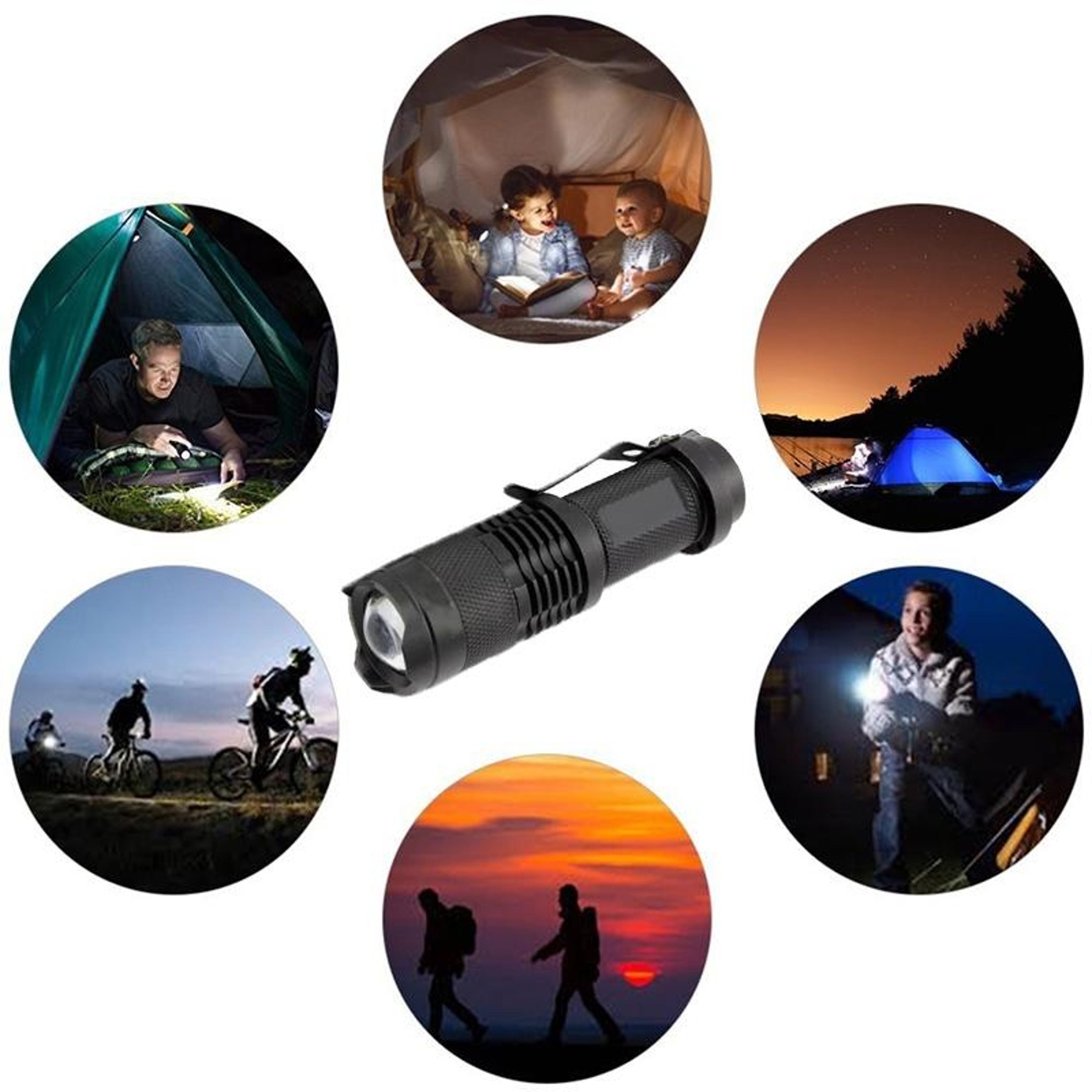 Rechargeable Zoom LED Flashlight for Camping, Hiking & Emergency Use – view 6