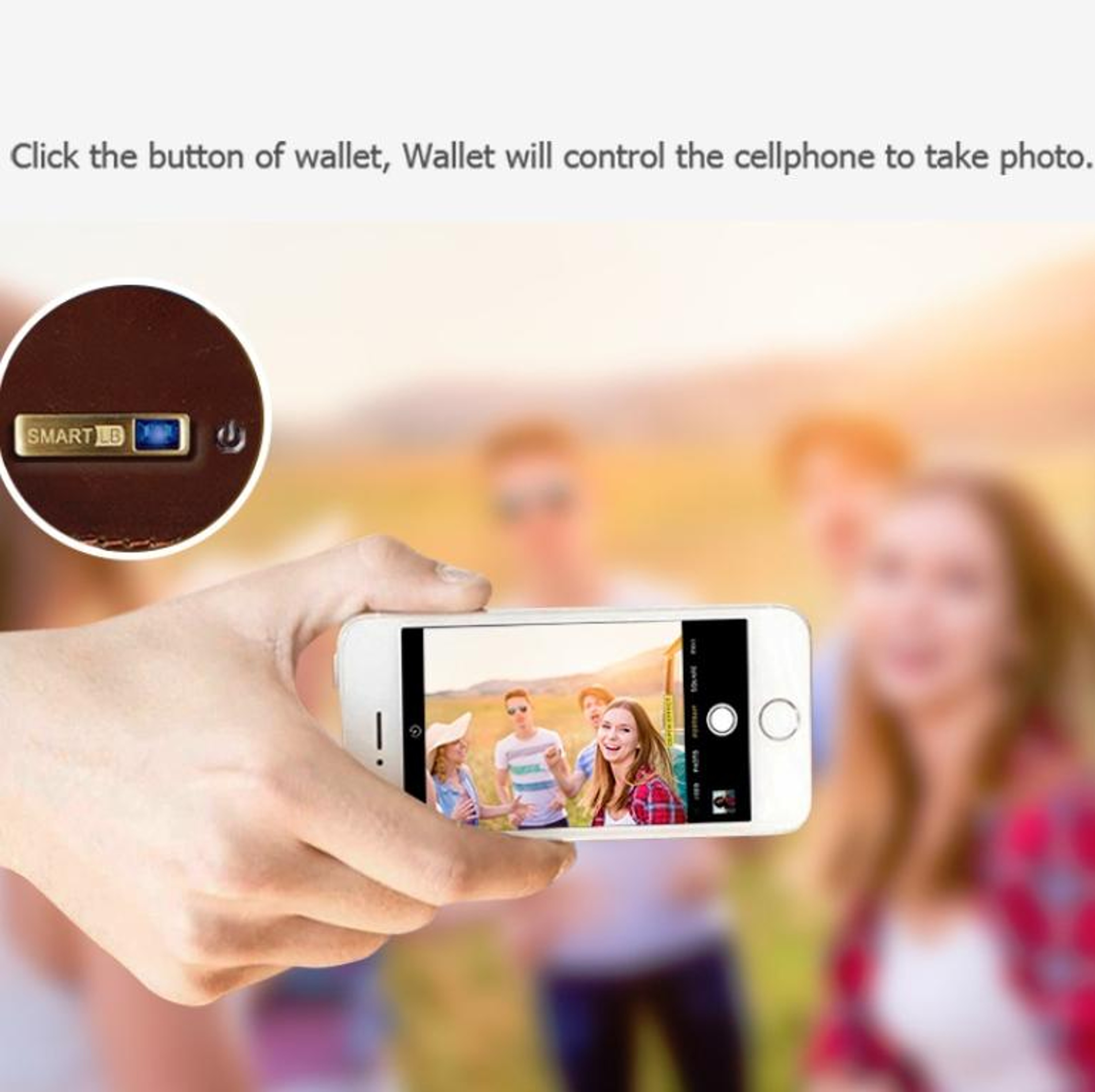 Smart AntiLost Leather Wallet For Men With Bluetooth Tracker  Selfie Remote 6