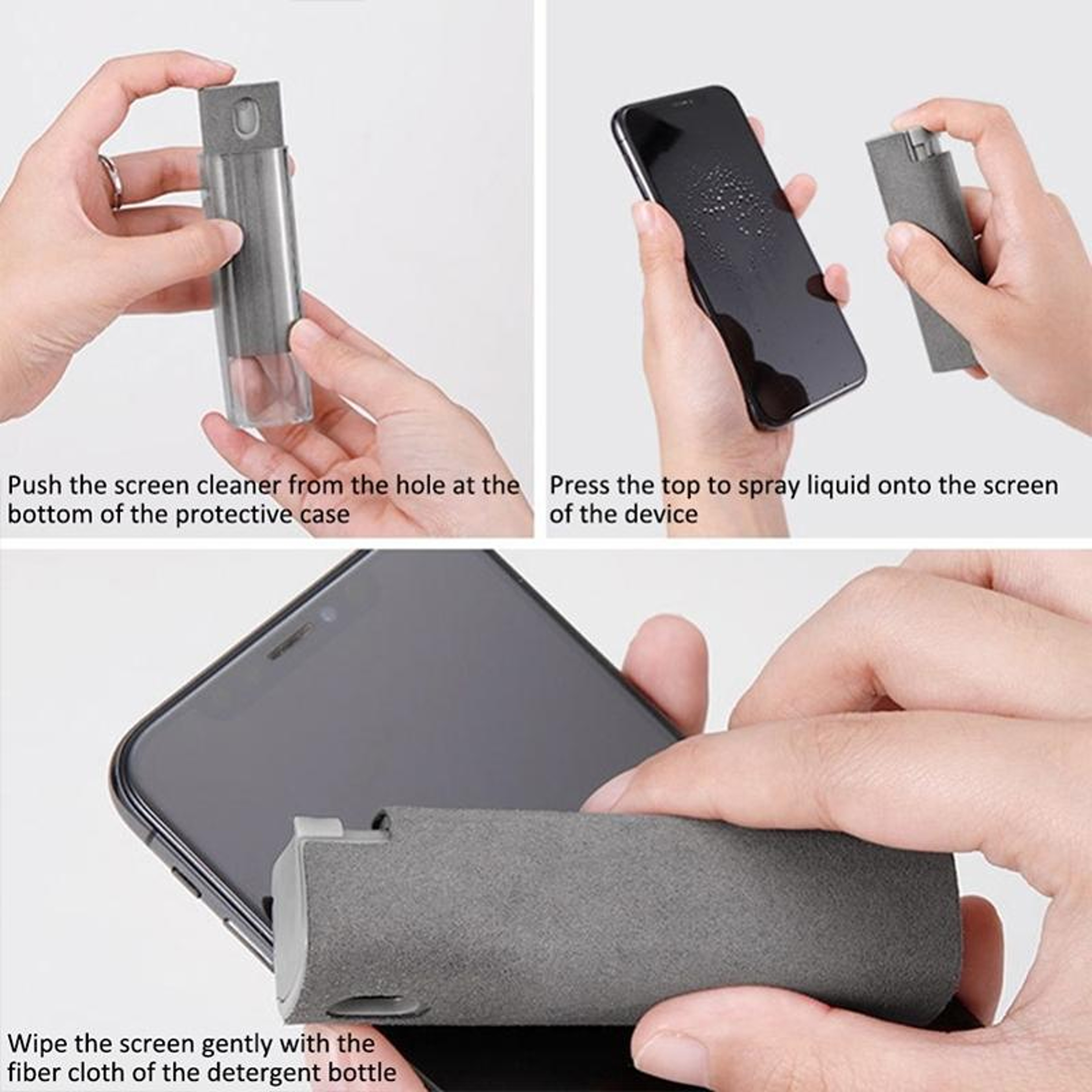 Portable 2in1 Screen Cleaner Spray For Phones Laptops  Camera Displays 8