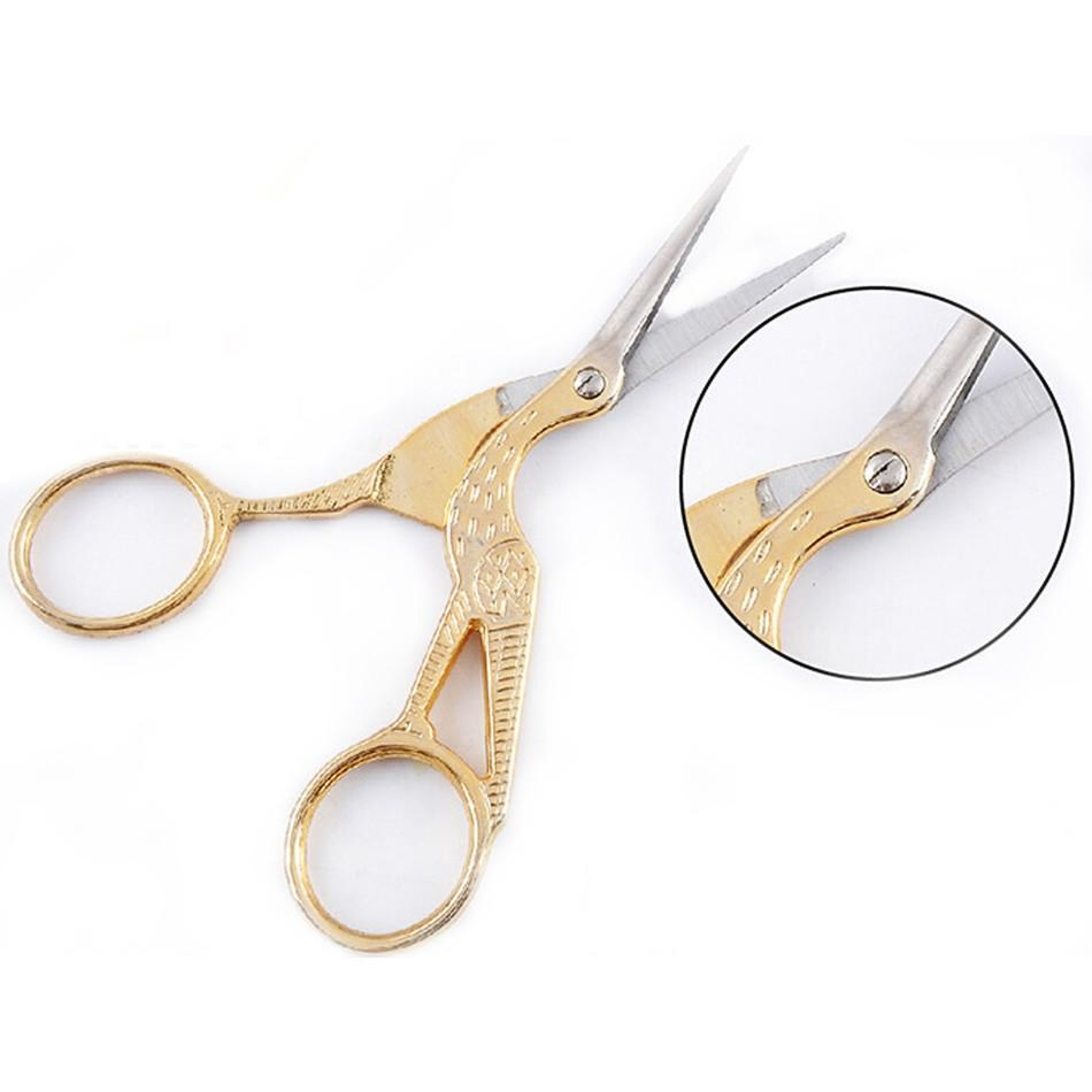 Vintage Crane Embroidery Scissors Stainless Steel Cross Stitch Scissors For Sewing  Needlework 2