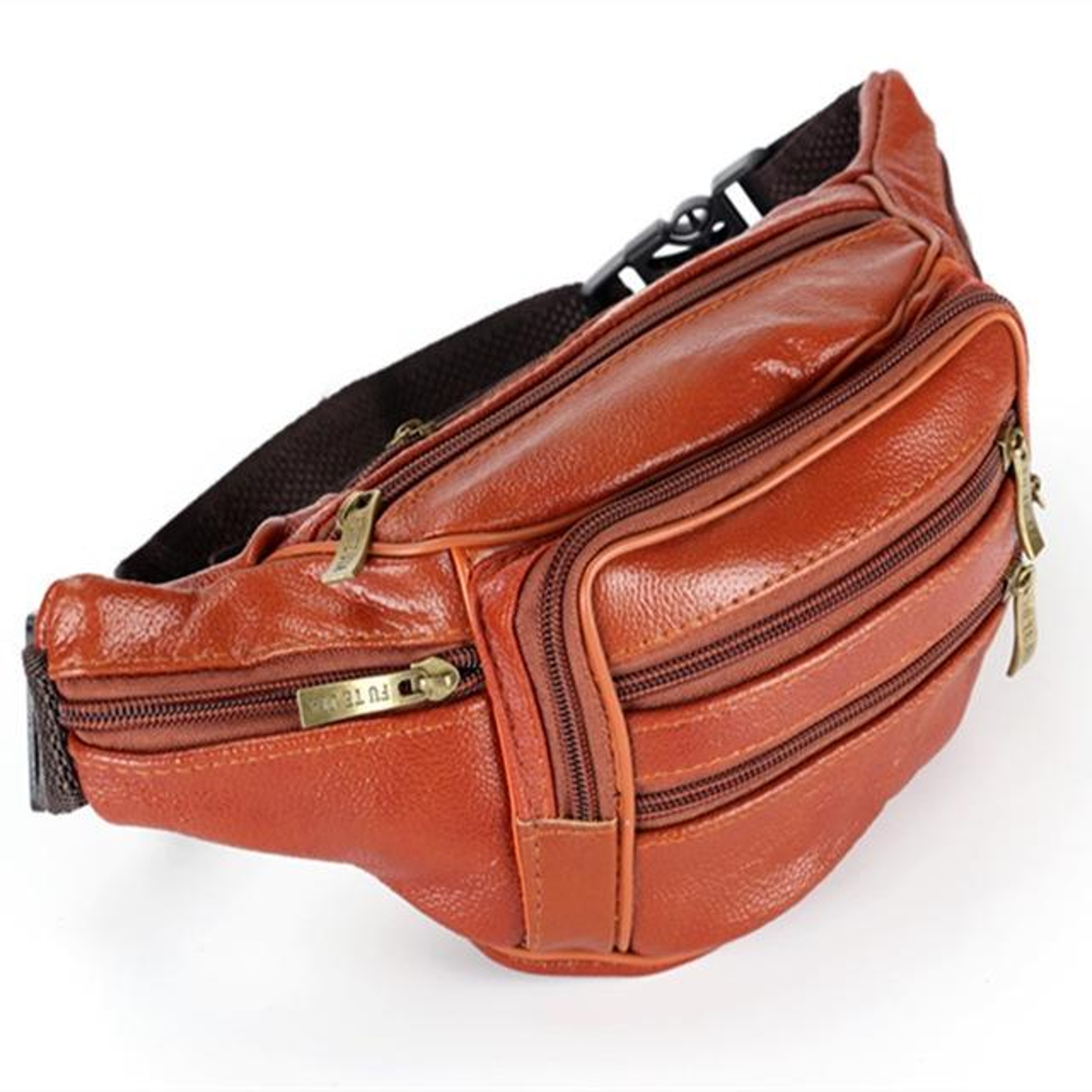 Vintage Genuine Leather Belt Bag For Men Travel Phone Wallet Organizer 6