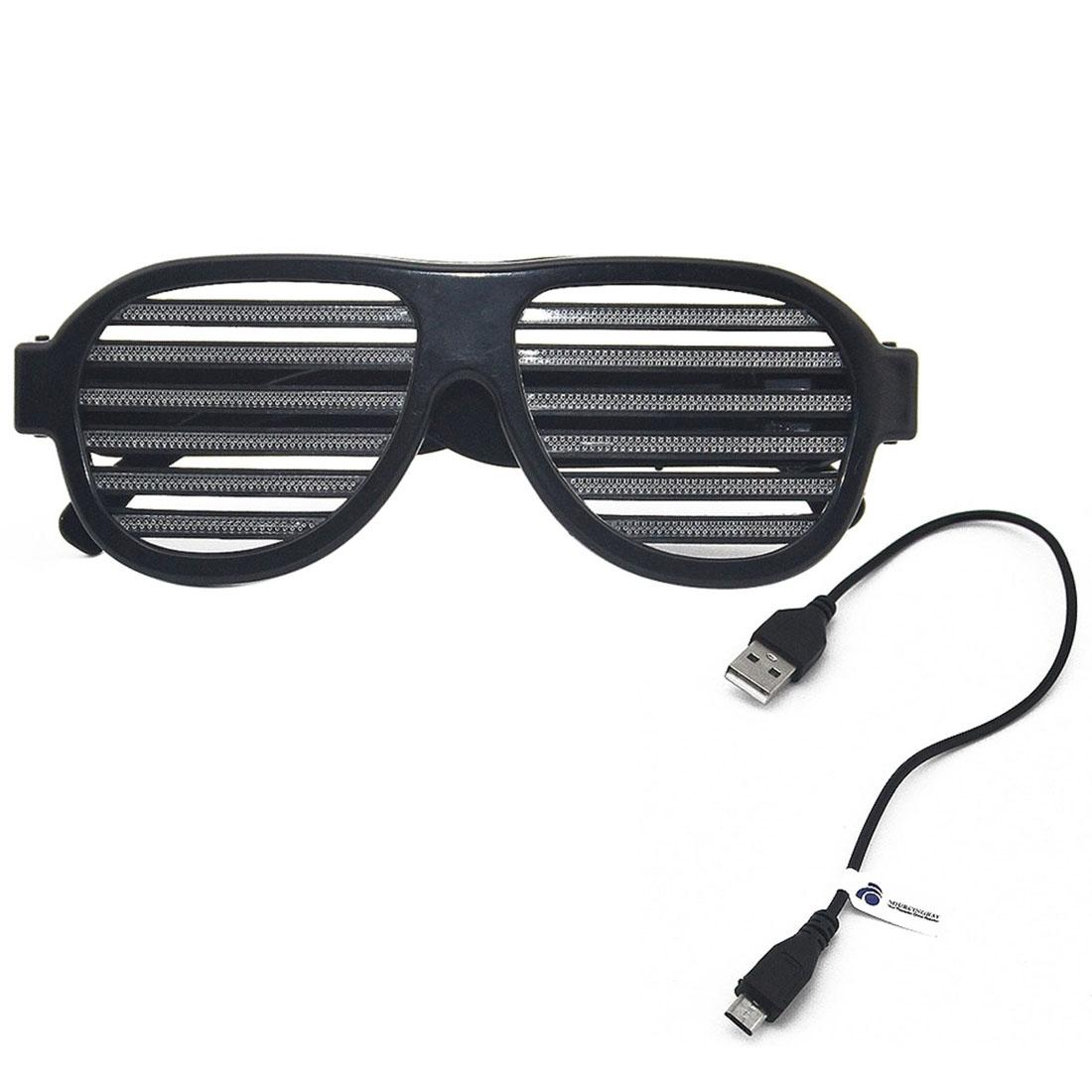 LED Party Glasses USB Rechargeable LED Music Glasses For Clubs Festivals  Raves 3